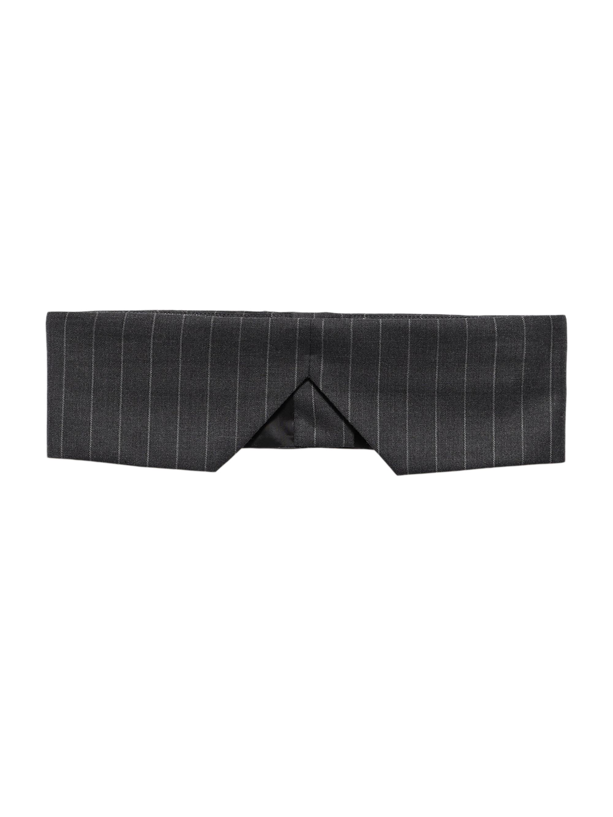 Prada Women's Pinstripe Wool Bandeau Top - Grey