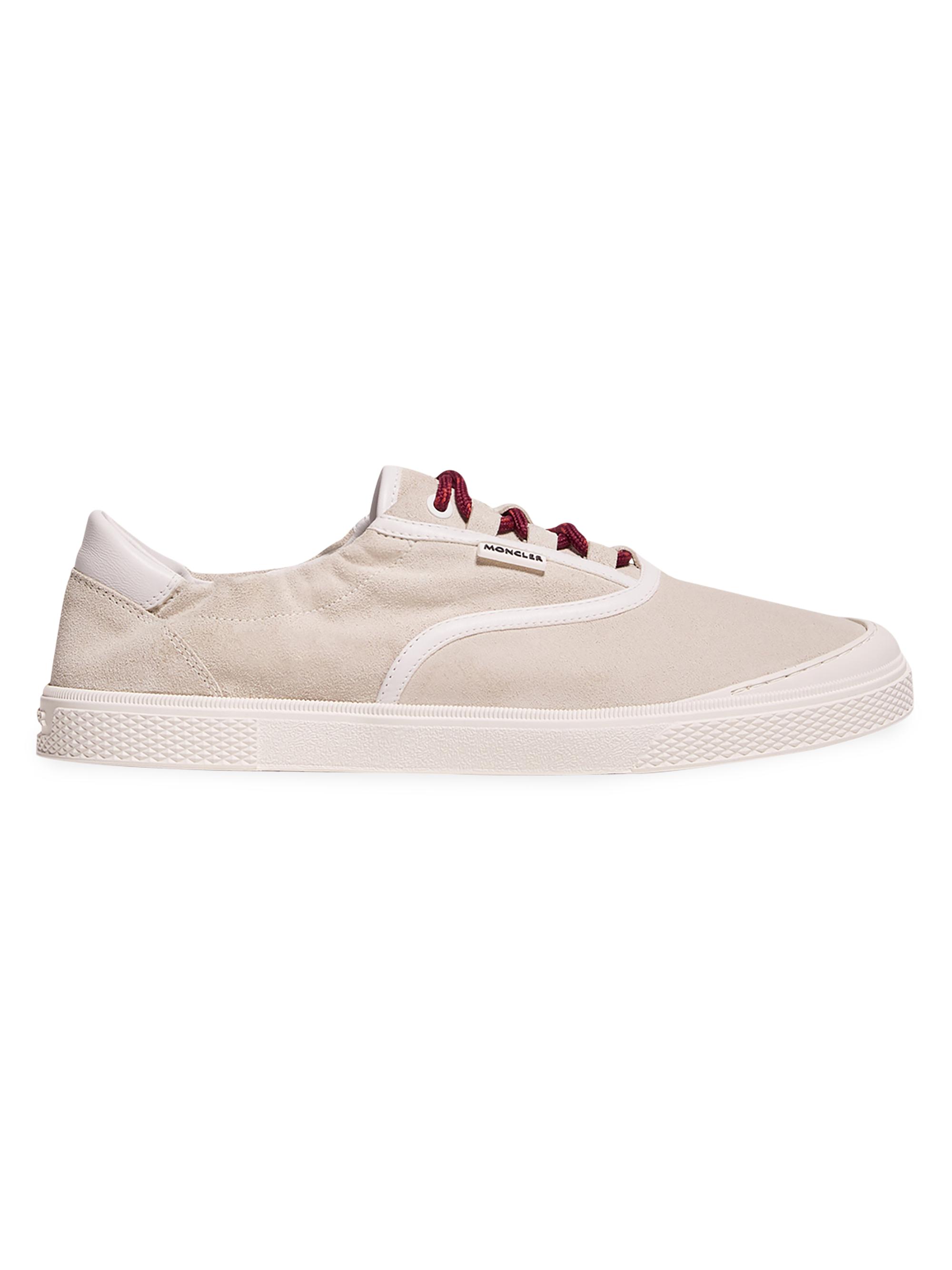 Moncler Men's Vera Leisure Sneakers in Suede - Beige