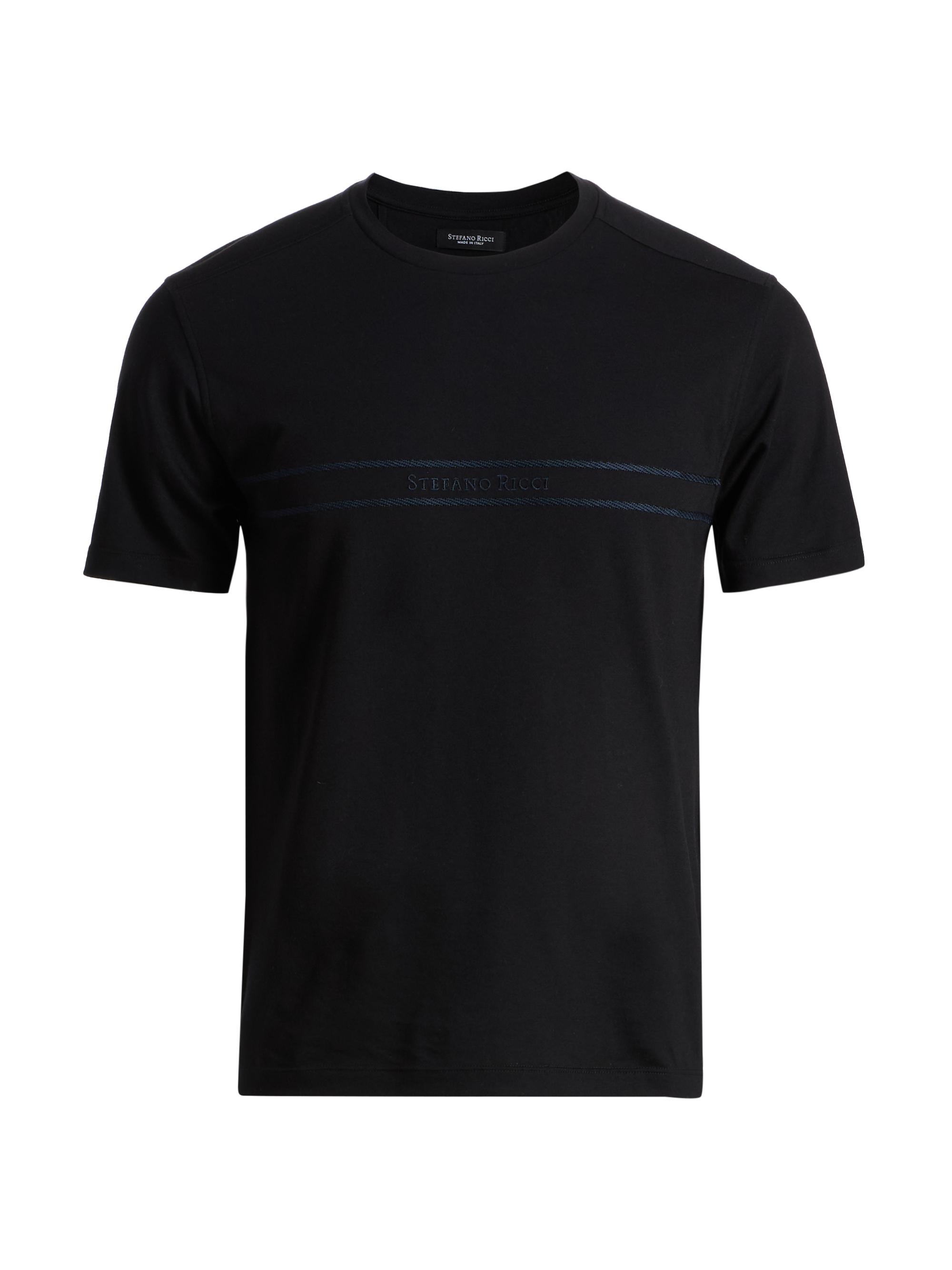 Stefano Ricci Men's Nautical Ricci Logo T-Shirt - Black | Thumbnail 8