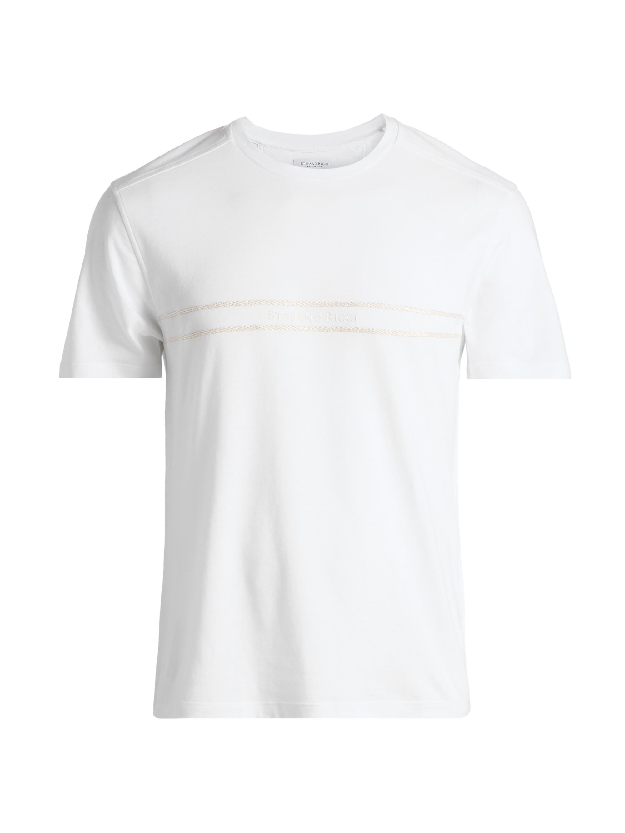 Stefano Ricci Men's Nautical Ricci Logo T-Shirt - White