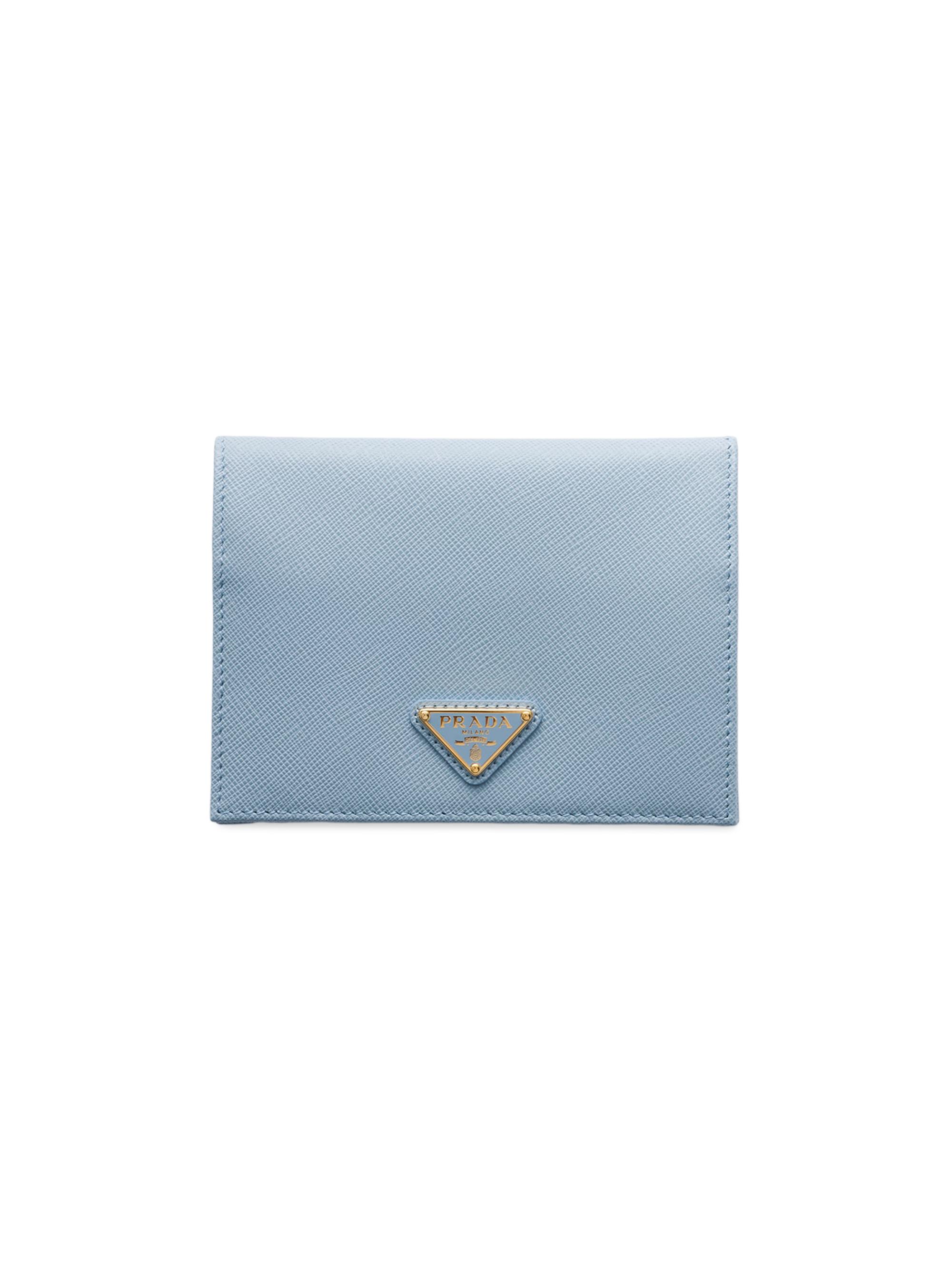 Prada Women's Saffiano Leather Passport Holder - Blue