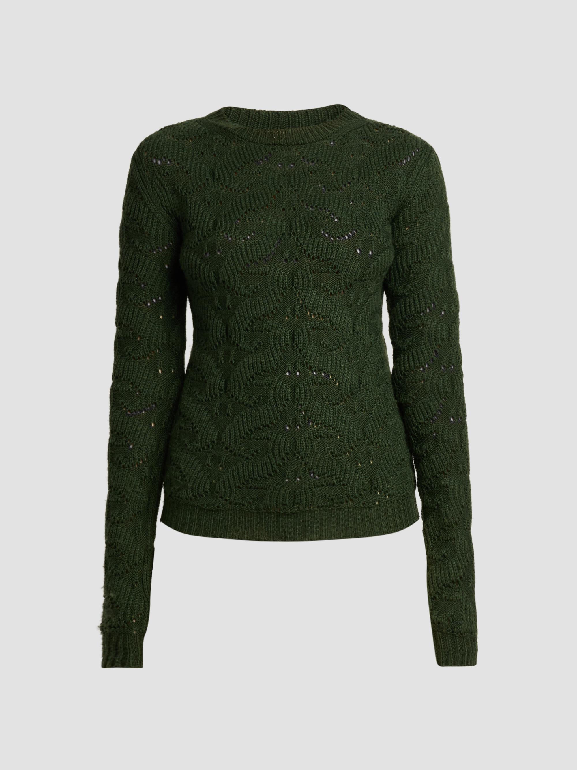 Etro Women's Knitted Wool-Blend Sweater - Dark Green | Thumbnail 6