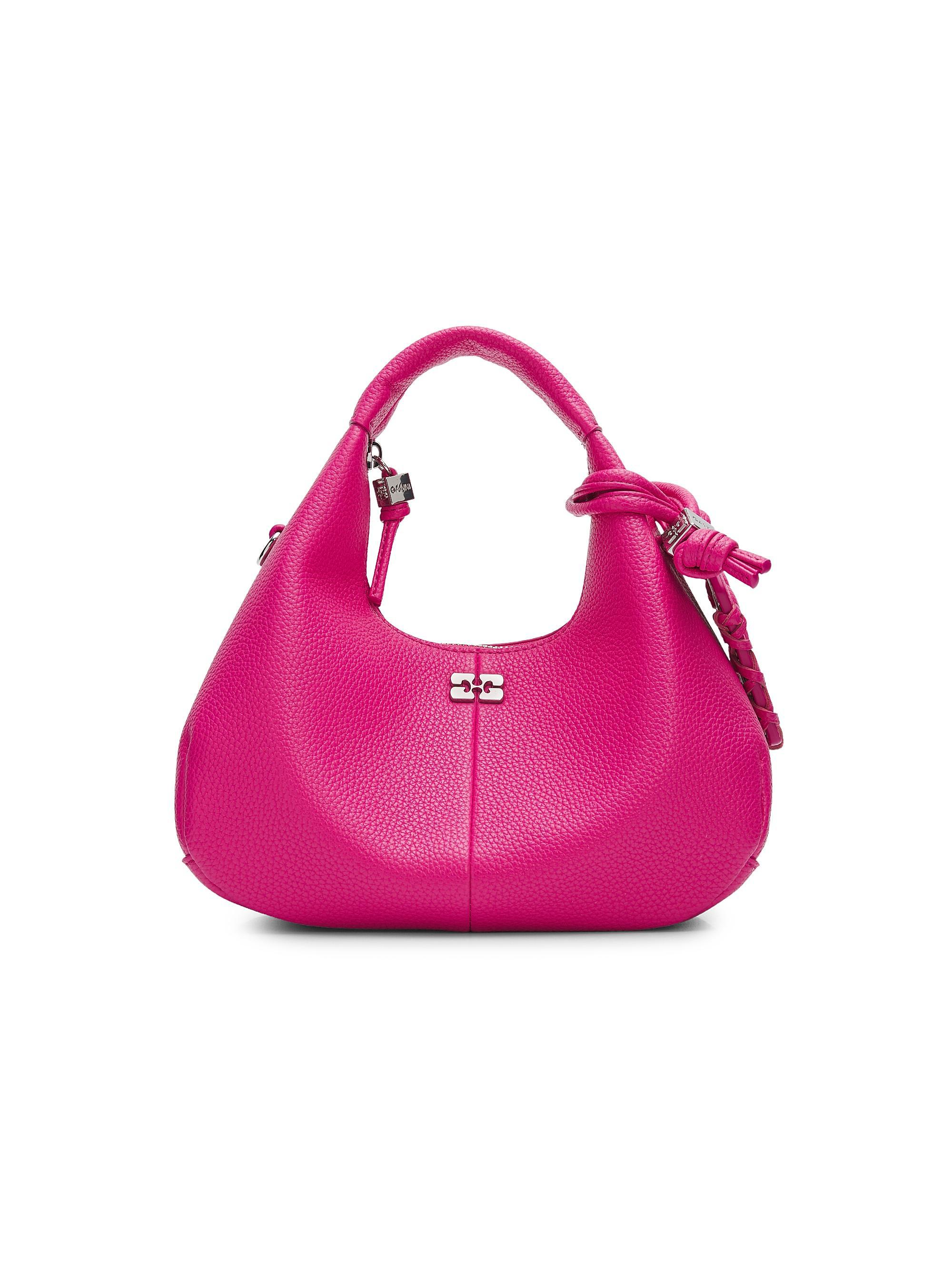 Ganni Women's Mini Logo Hobo Bag - Cabaret | Thumbnail 7