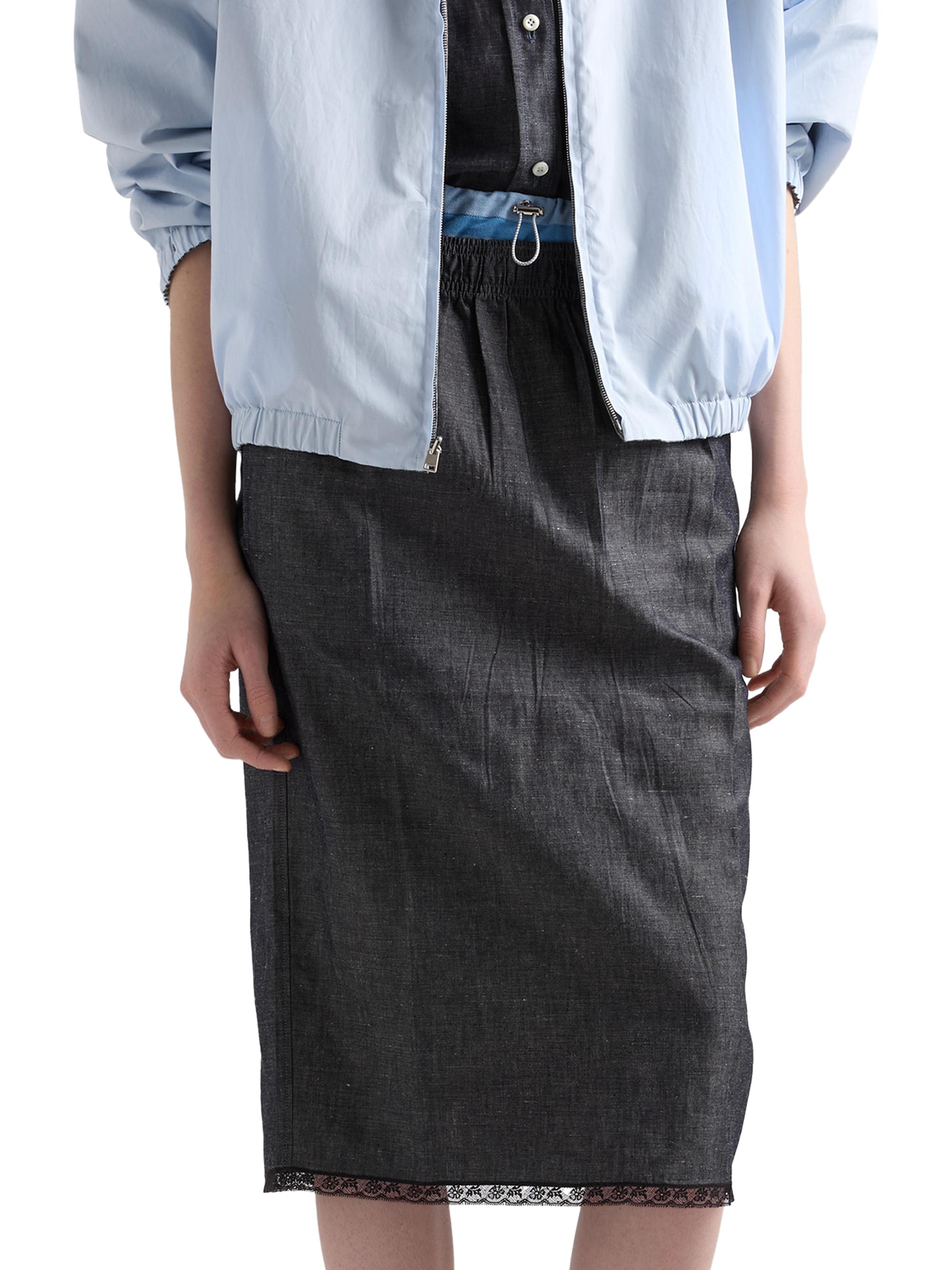 Prada Women's Chambray Skirt - Blue | Thumbnail 2