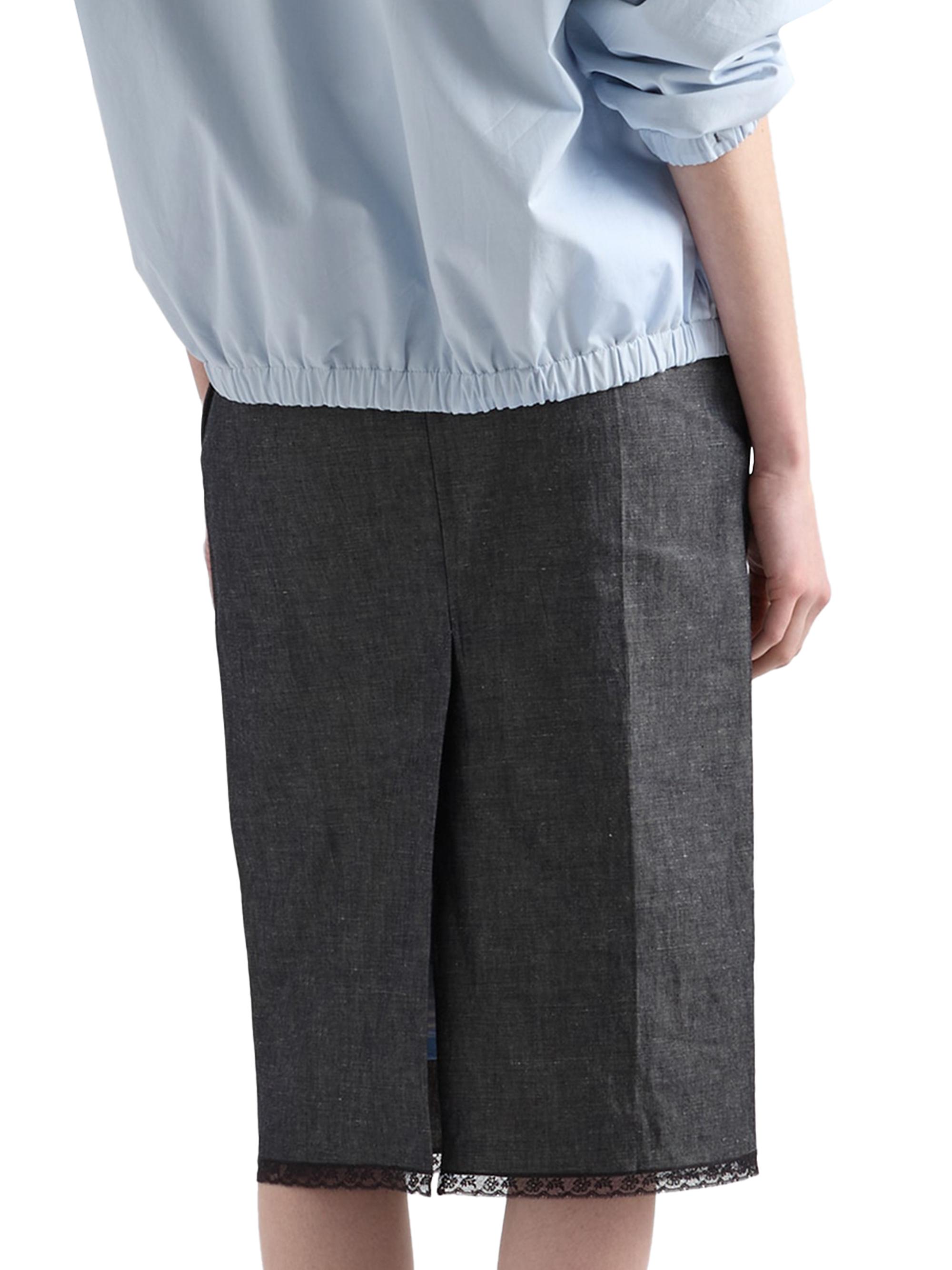 Prada Women's Chambray Skirt - Blue | Thumbnail 3