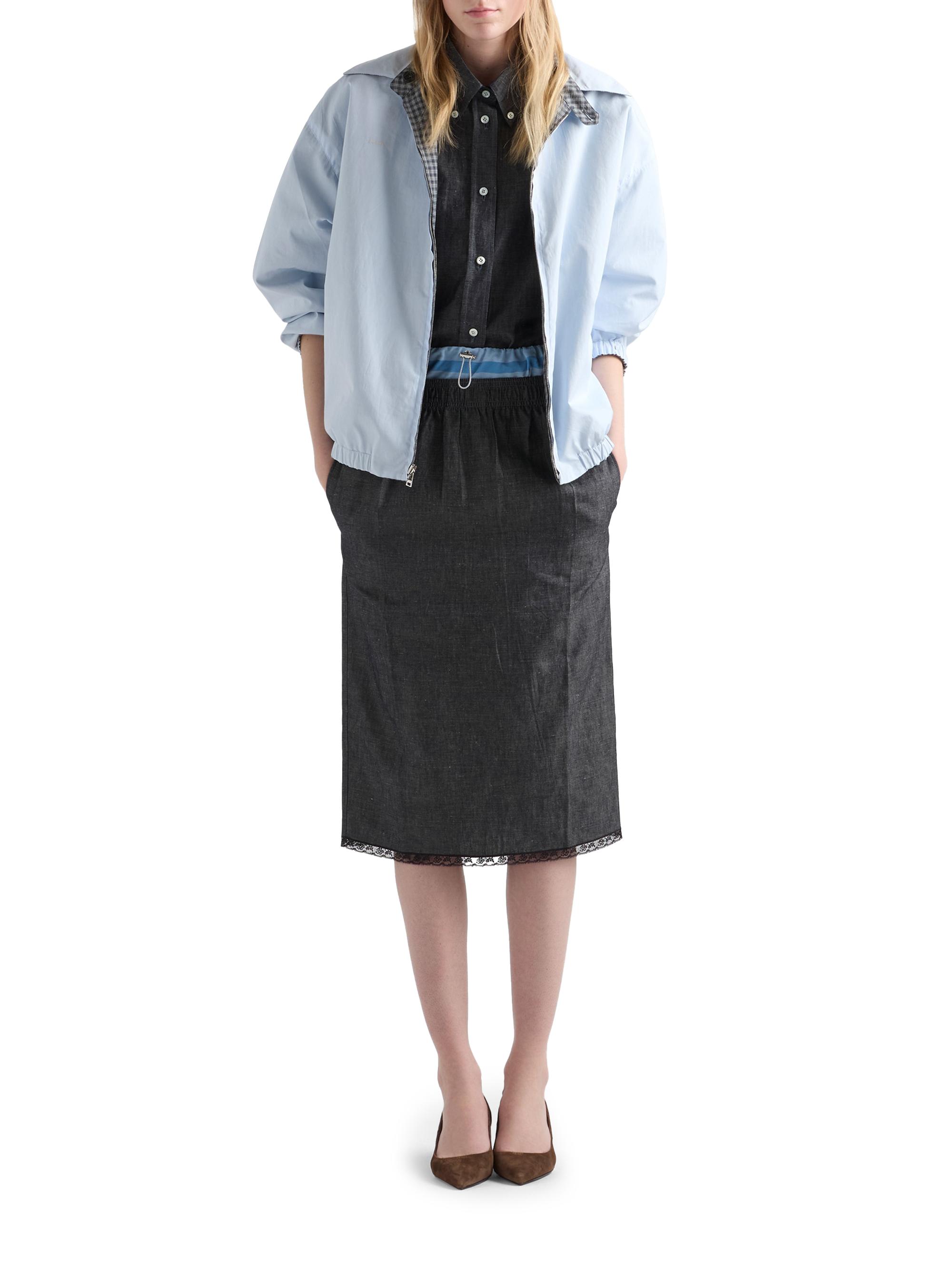 Prada Women's Chambray Skirt - Blue | Thumbnail 6