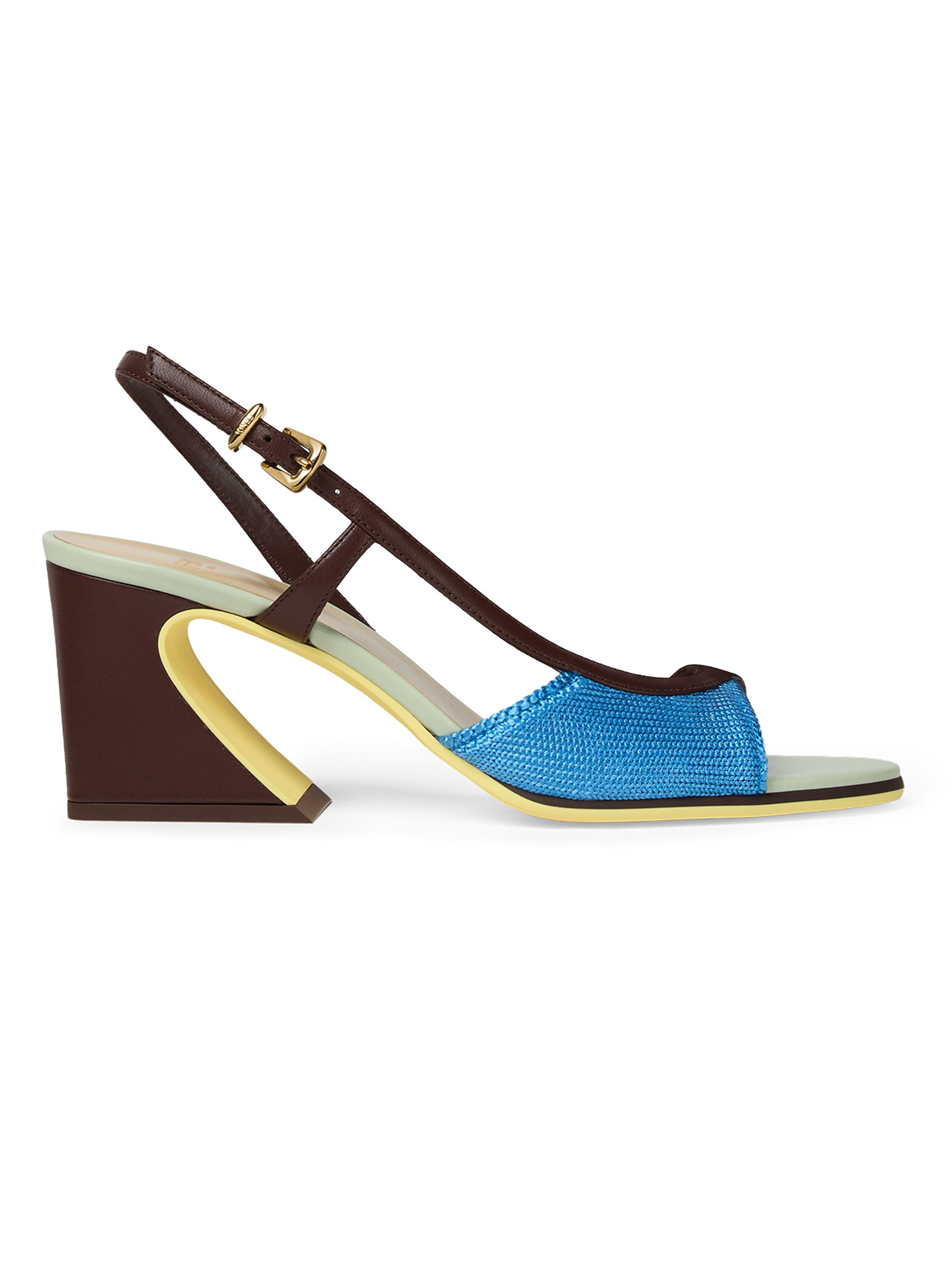 Fendi Women's Arco 65MM Mesh Sandals - Carta Zucch Mahogany