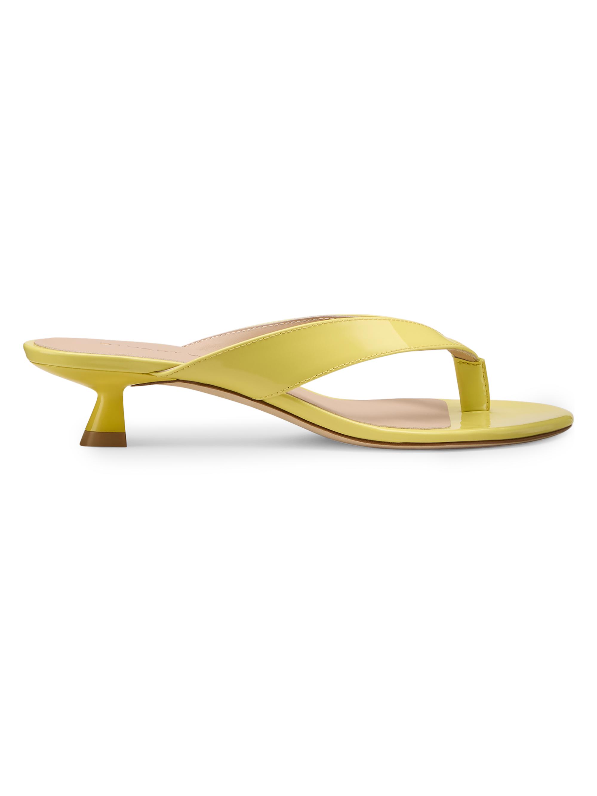 Stuart Weitzman Women's Rio Sleek 35MM Kitten-Heel Sandals - Citrine