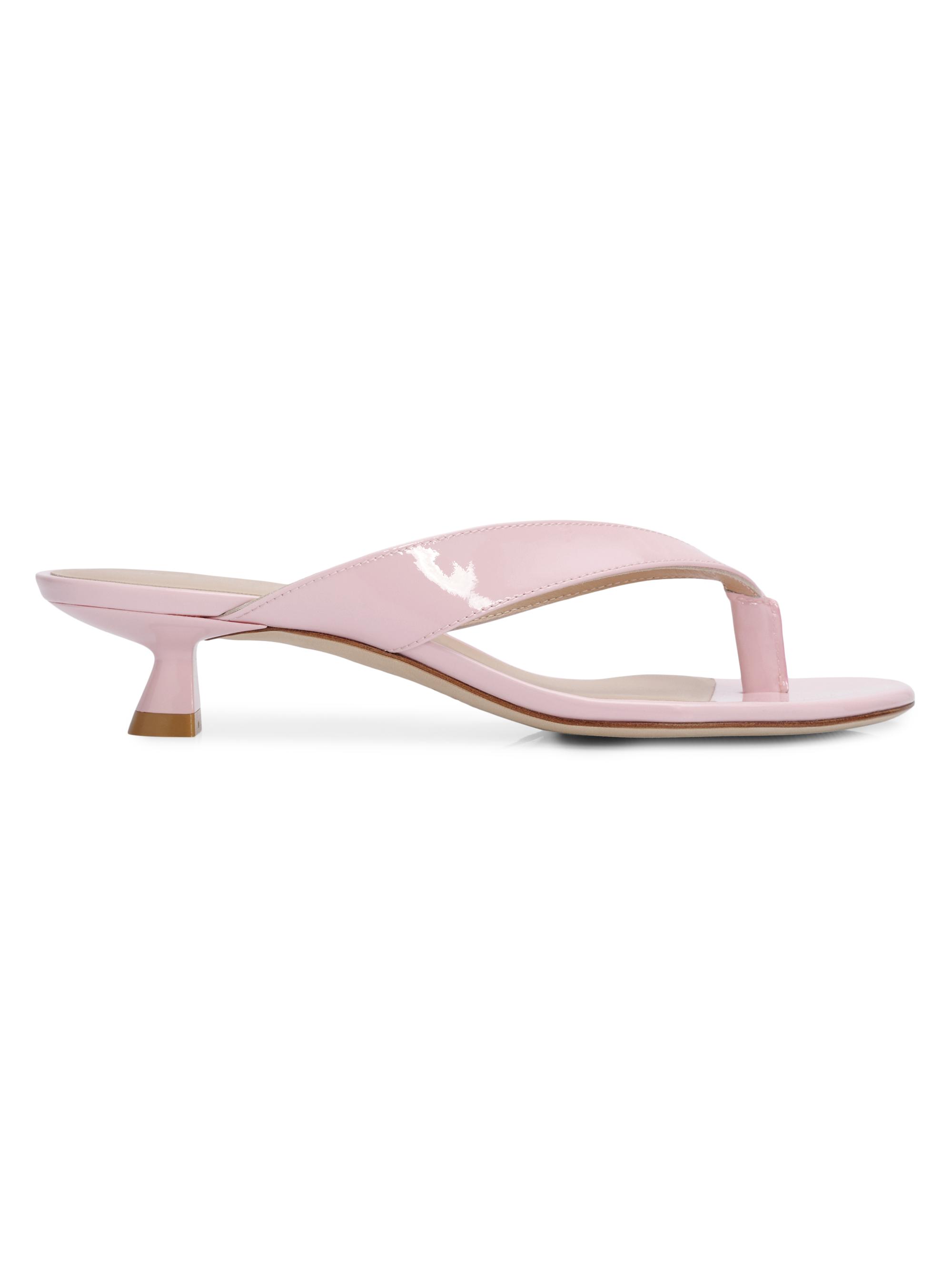 Stuart Weitzman Women's Rio Sleek 35MM Kitten-Heel Sandals - Soft Rose