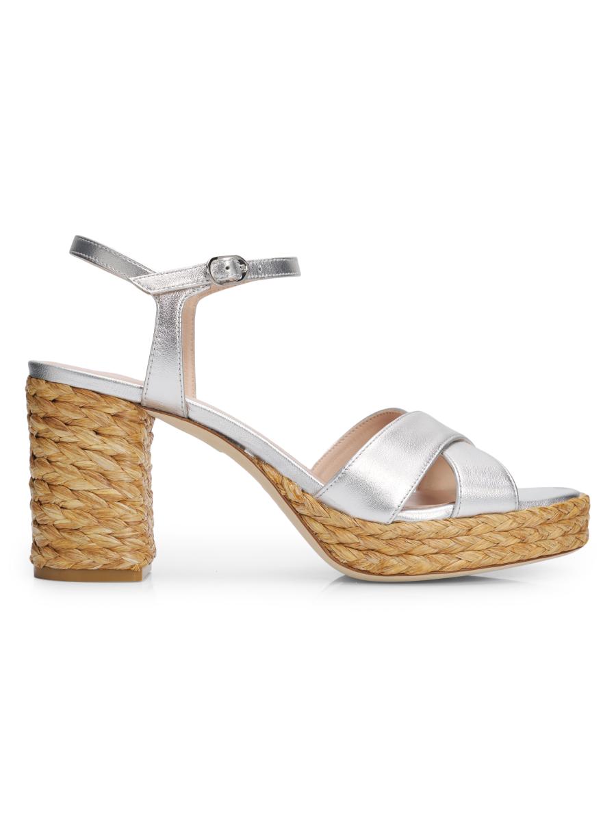 Stuart Weitzman Women's Dayna 80mm Platform Sandals In Metallic