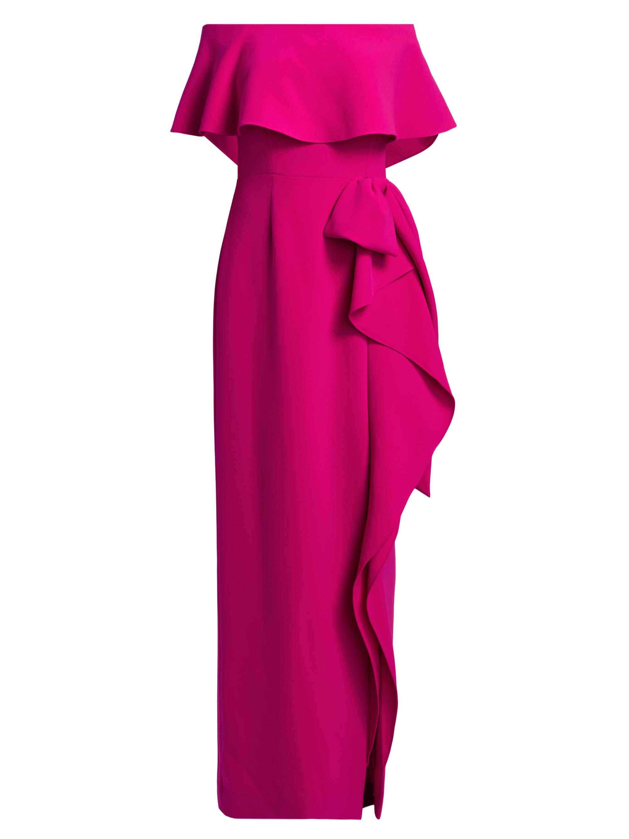 teri jon by rickie freeman scuba gown chiffon overlay dress Teri Jon by Rickie Freeman Chiffon Gown With