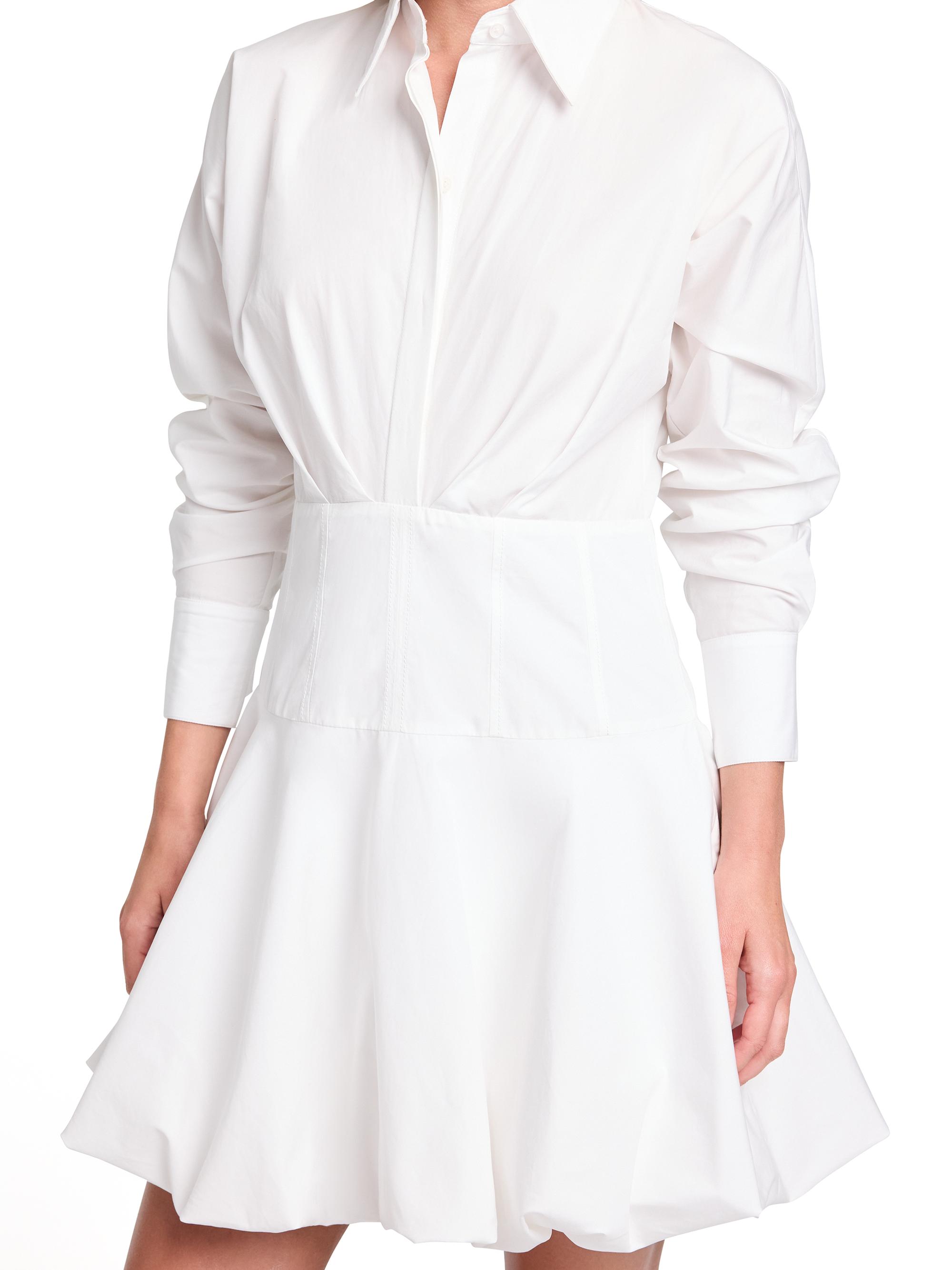 TWP Mila Cotton Poplin Bubble-Hem Mini-Shirtdress | Saks Fifth Avenue