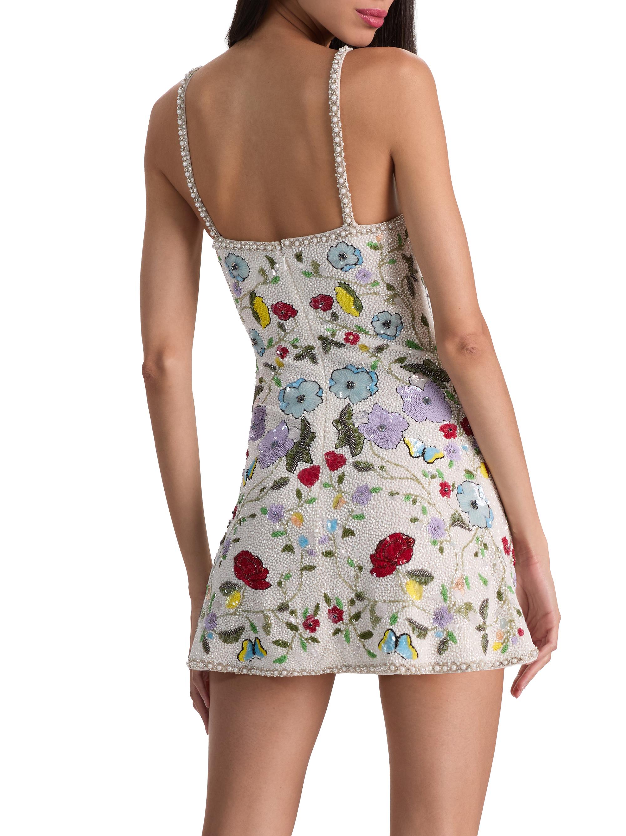 Alice + Olivia Julia Embellished Mini Gown, Size 12