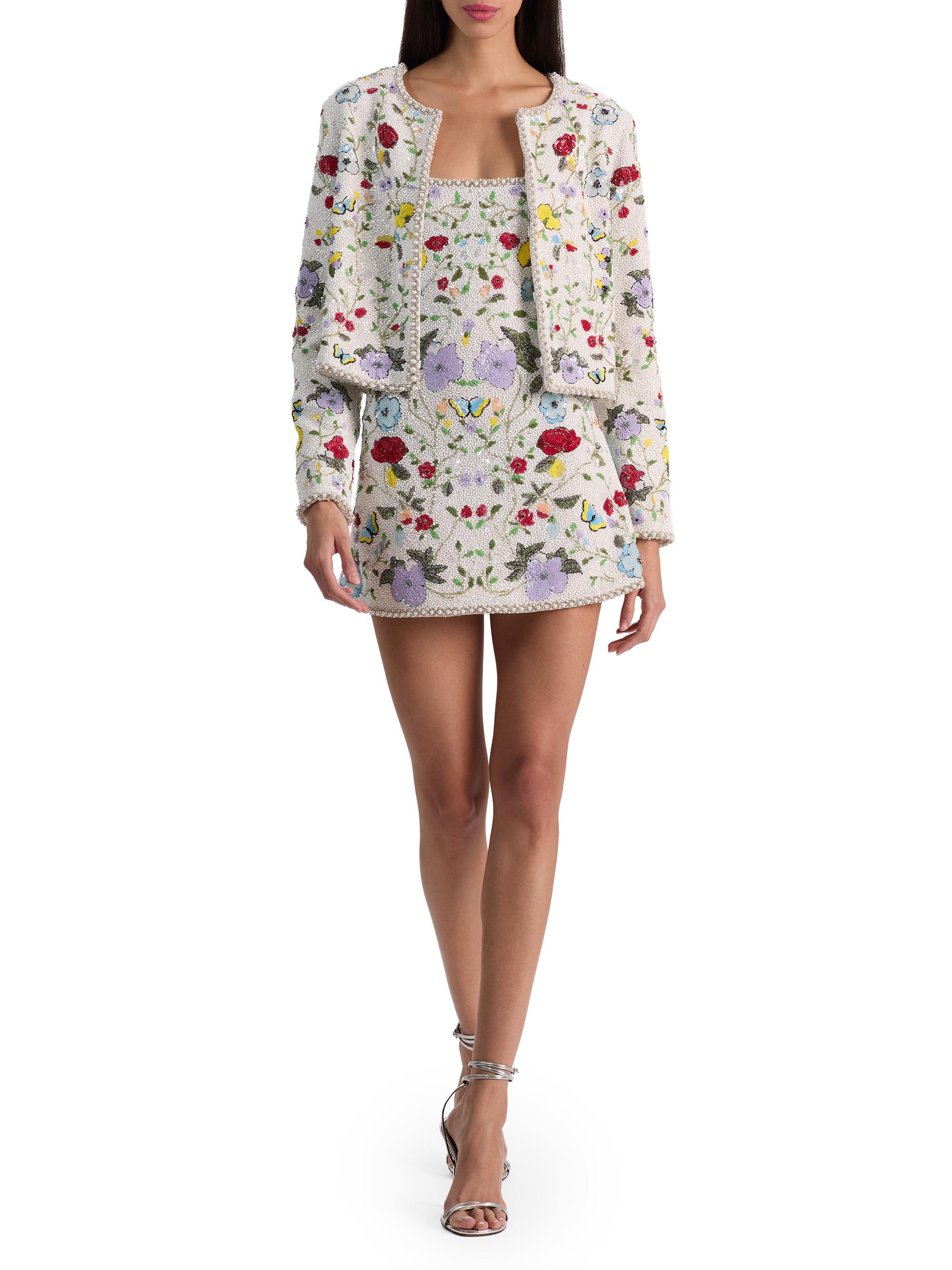 Alice + Olivia Julia Embellished Mini Gown, Size 12