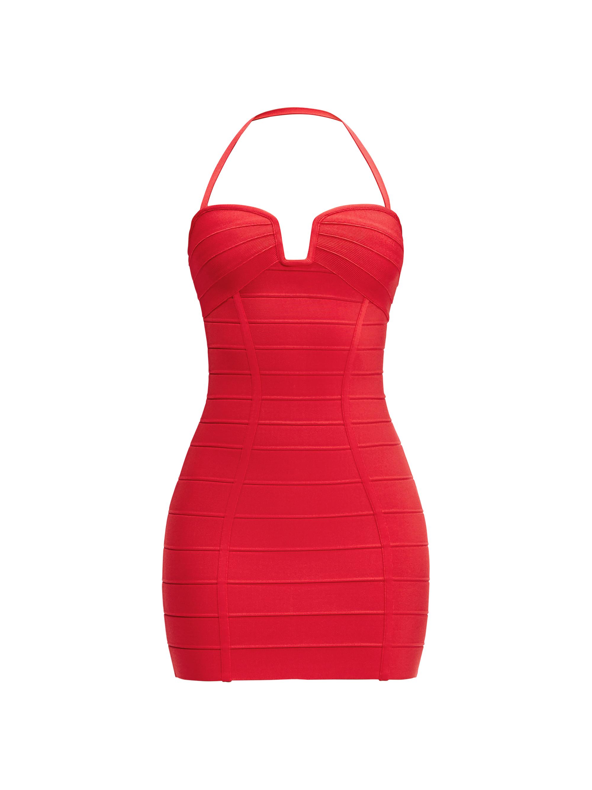 Hervé Léger Women's Holly Bandage Minidress - Chili