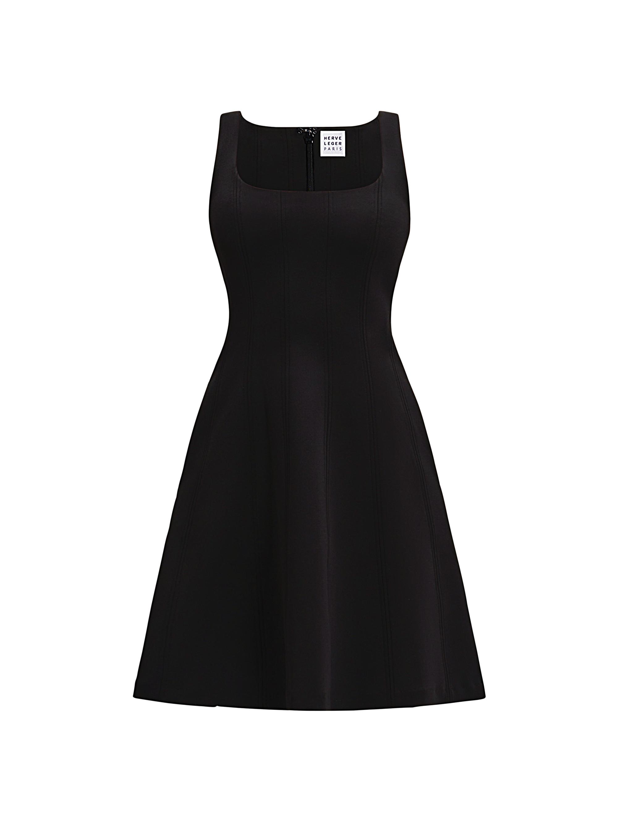 Hervé Léger Women's The Penelope Scuba A-Line Minidress - Black | Thumbnail 8