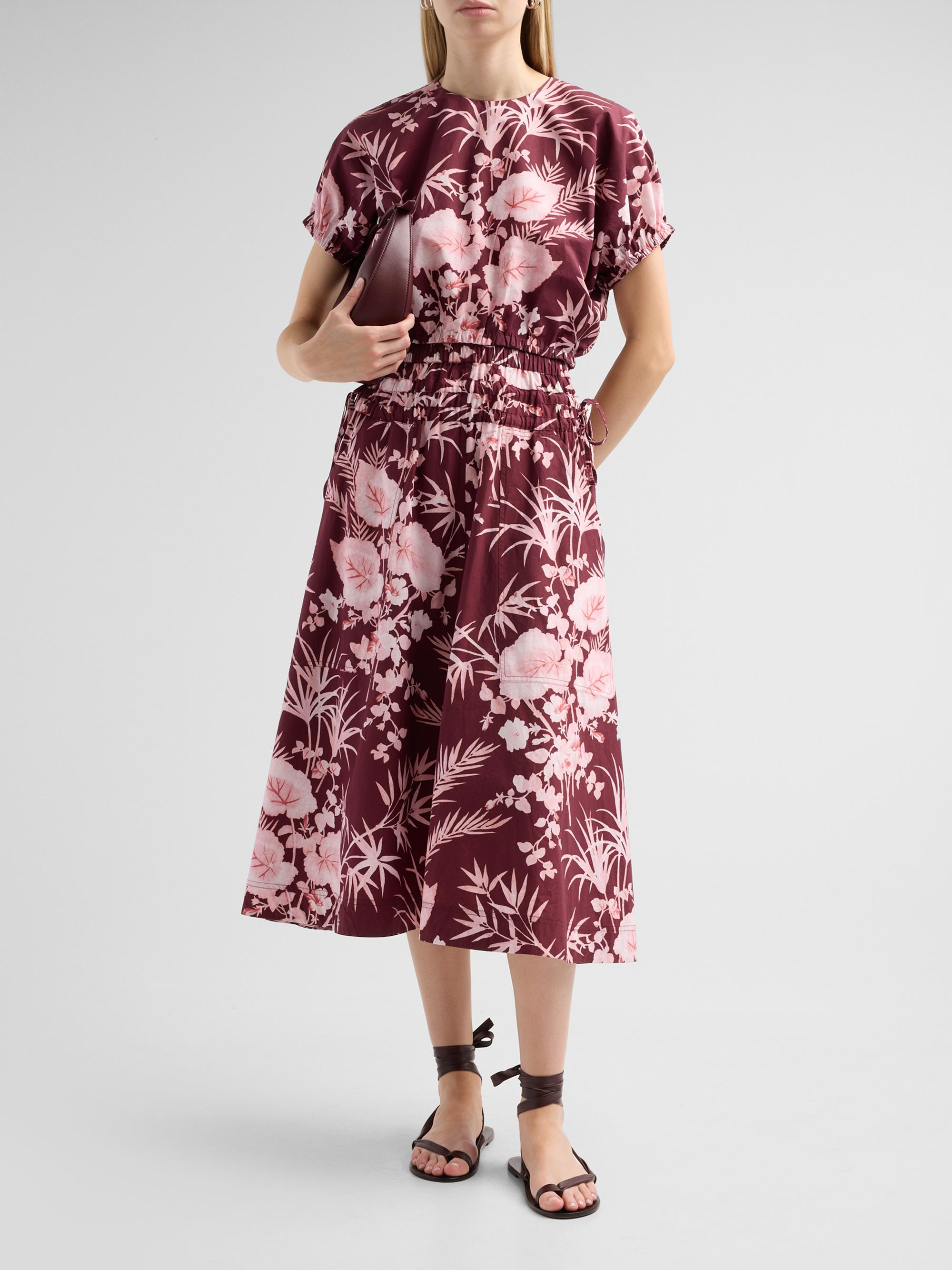 Cara Cara Women's Bari Printed Poplin Crop Top - Paradise Blush | Thumbnail 2