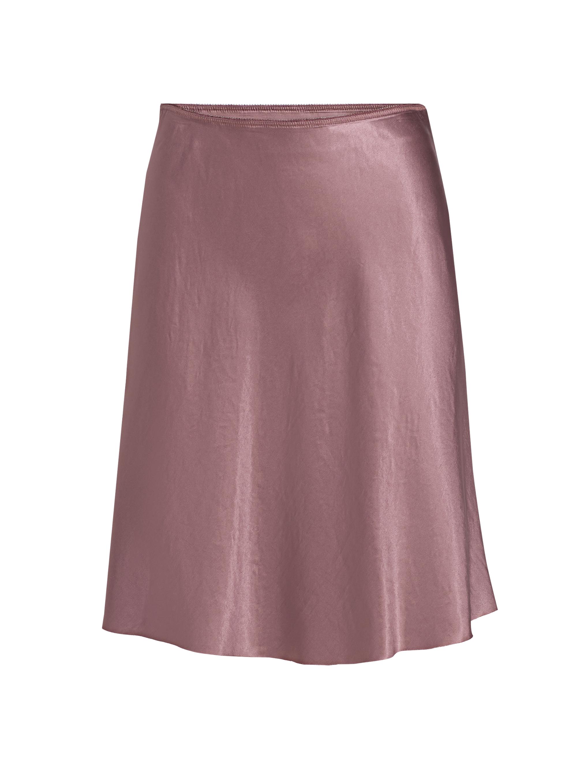 Vince Women's Lingerie-Trim Satin Slip Mini Skirt - Deep Mauve