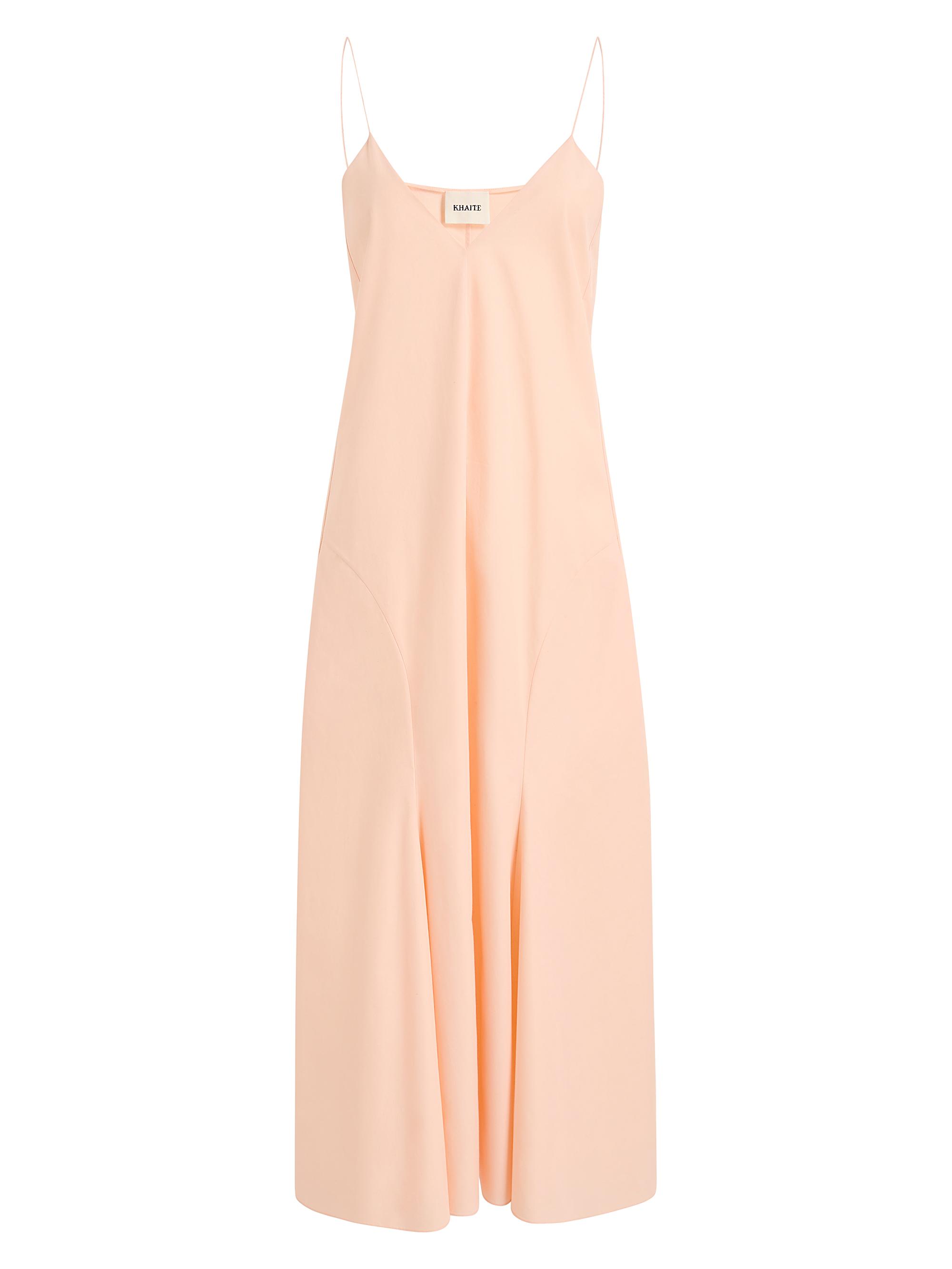 Khaite Women's Iben Cotton Midi-Dress - Light Peach - Women's Clothing