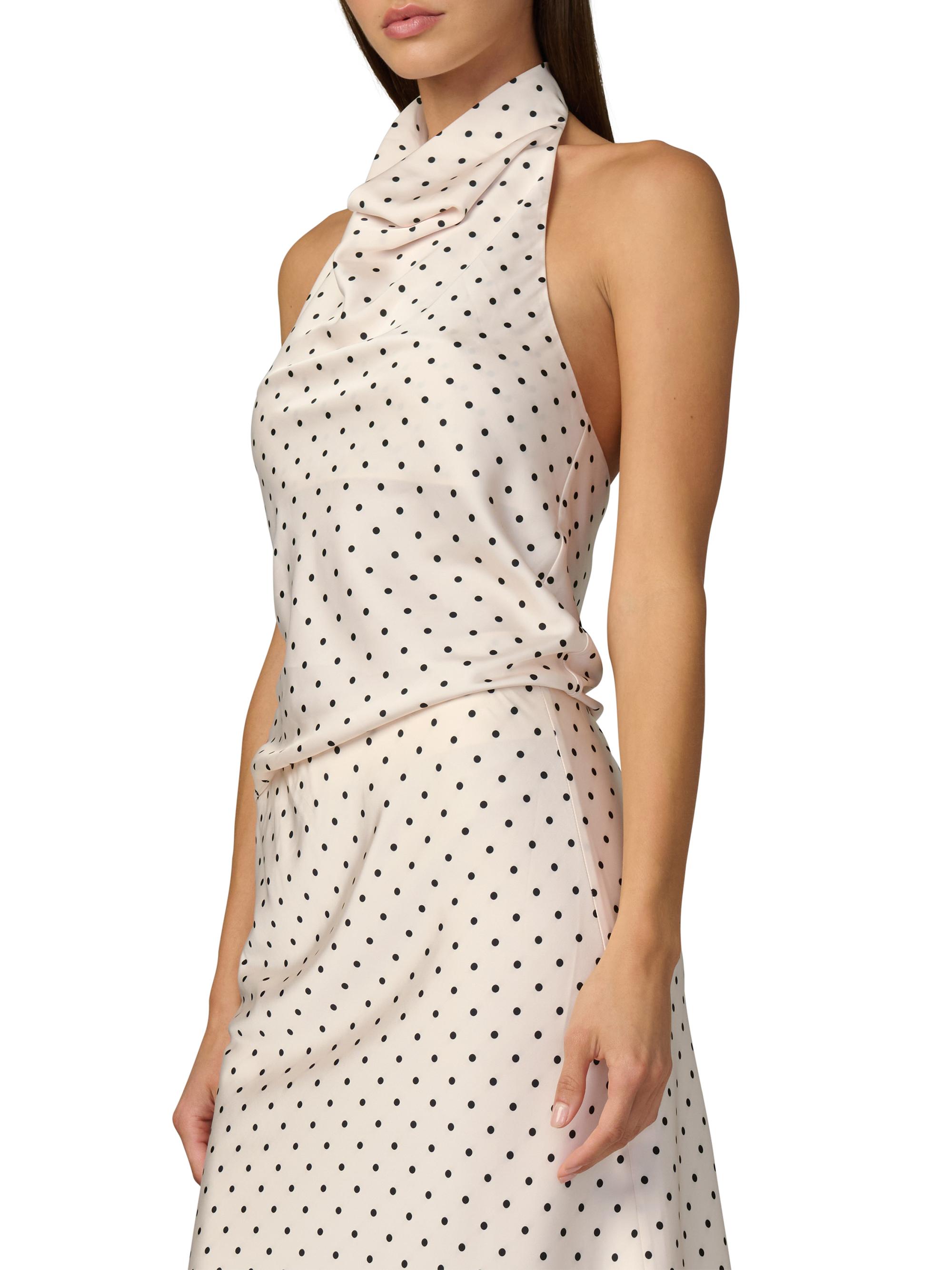 Joe's Jeans The Ines Polka Dot Draped Halterneck Top | Saks Fifth