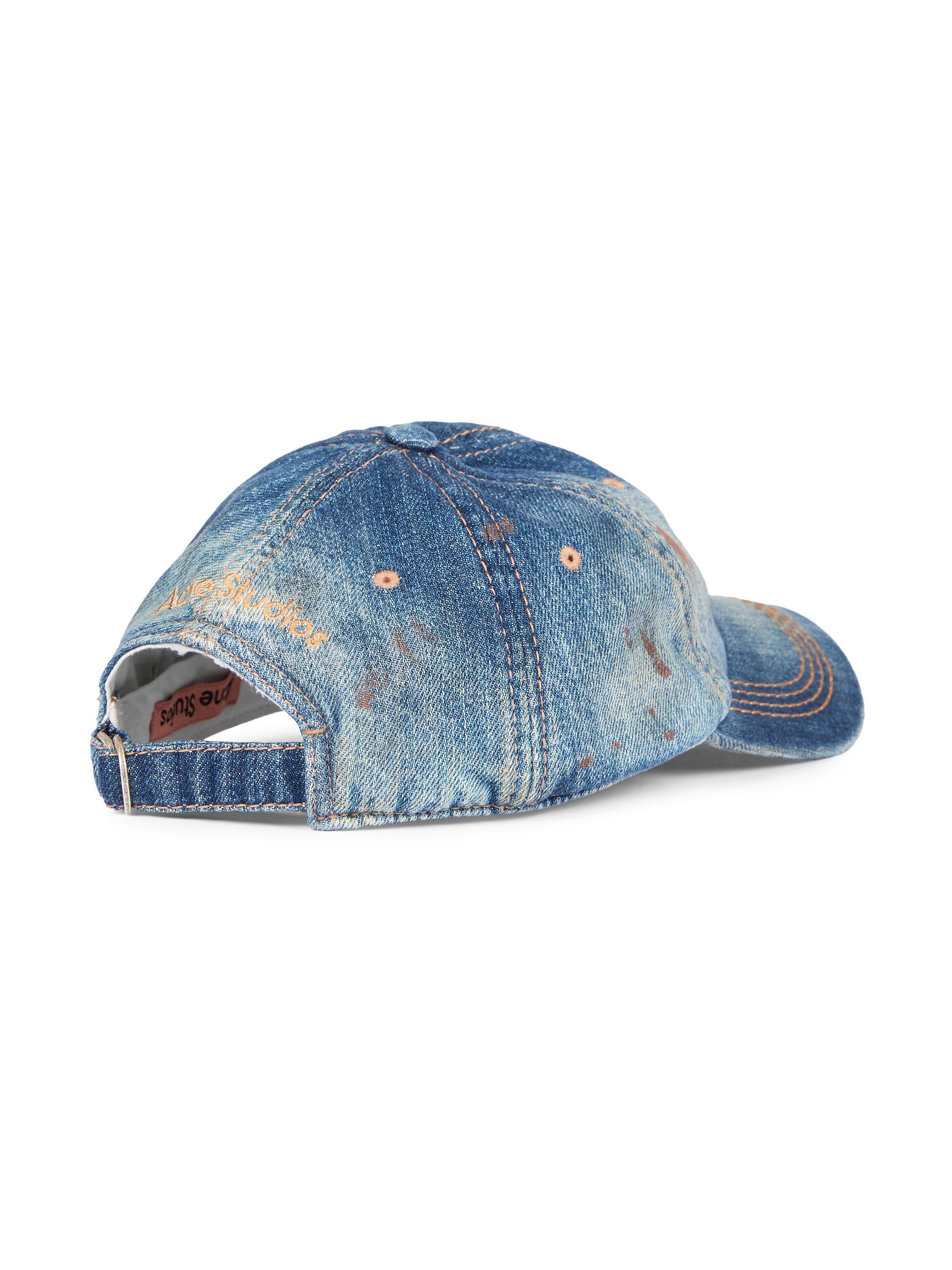 Acne Studios Men's Carily Baseball Cap - Mid Blue | Thumbnail 3