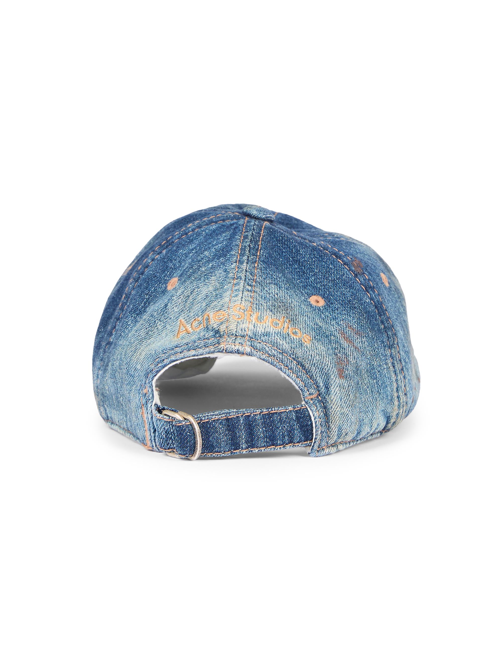 Acne Studios Men's Carily Baseball Cap - Mid Blue | Thumbnail 4