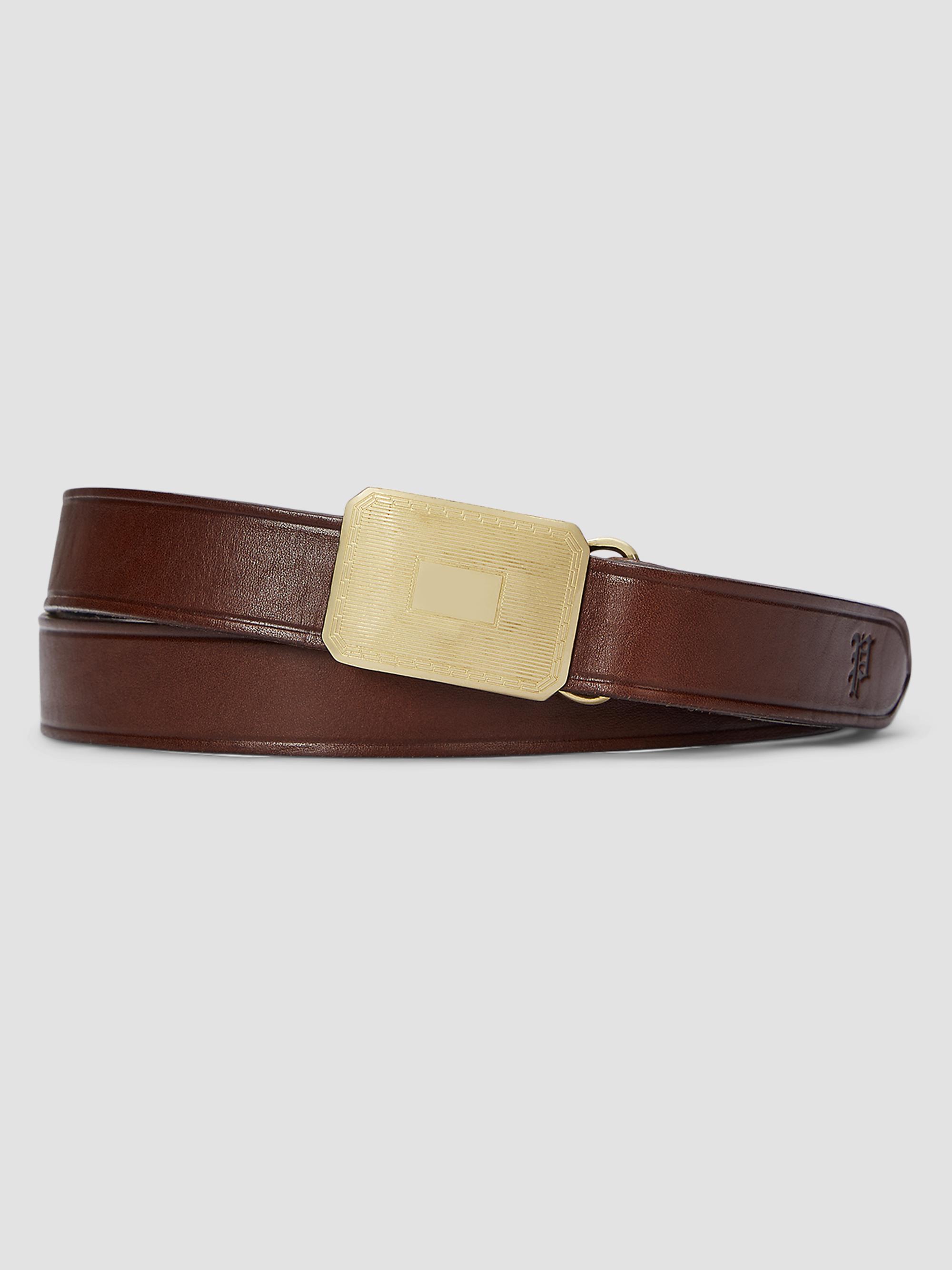 Polo Ralph Lauren Engine Turn Leather Belt | Saks Fifth Avenue