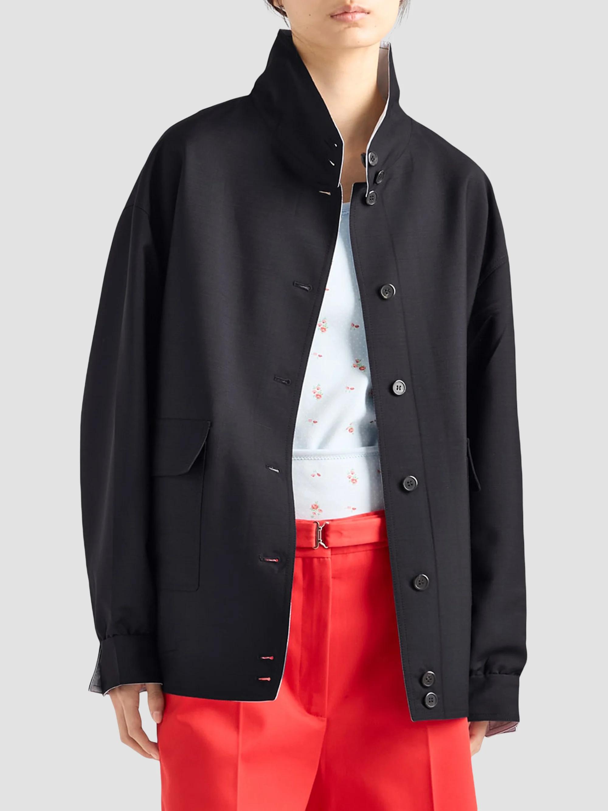 Prada Kid Mohair and Poplin Jacket | Saks Fifth Avenue