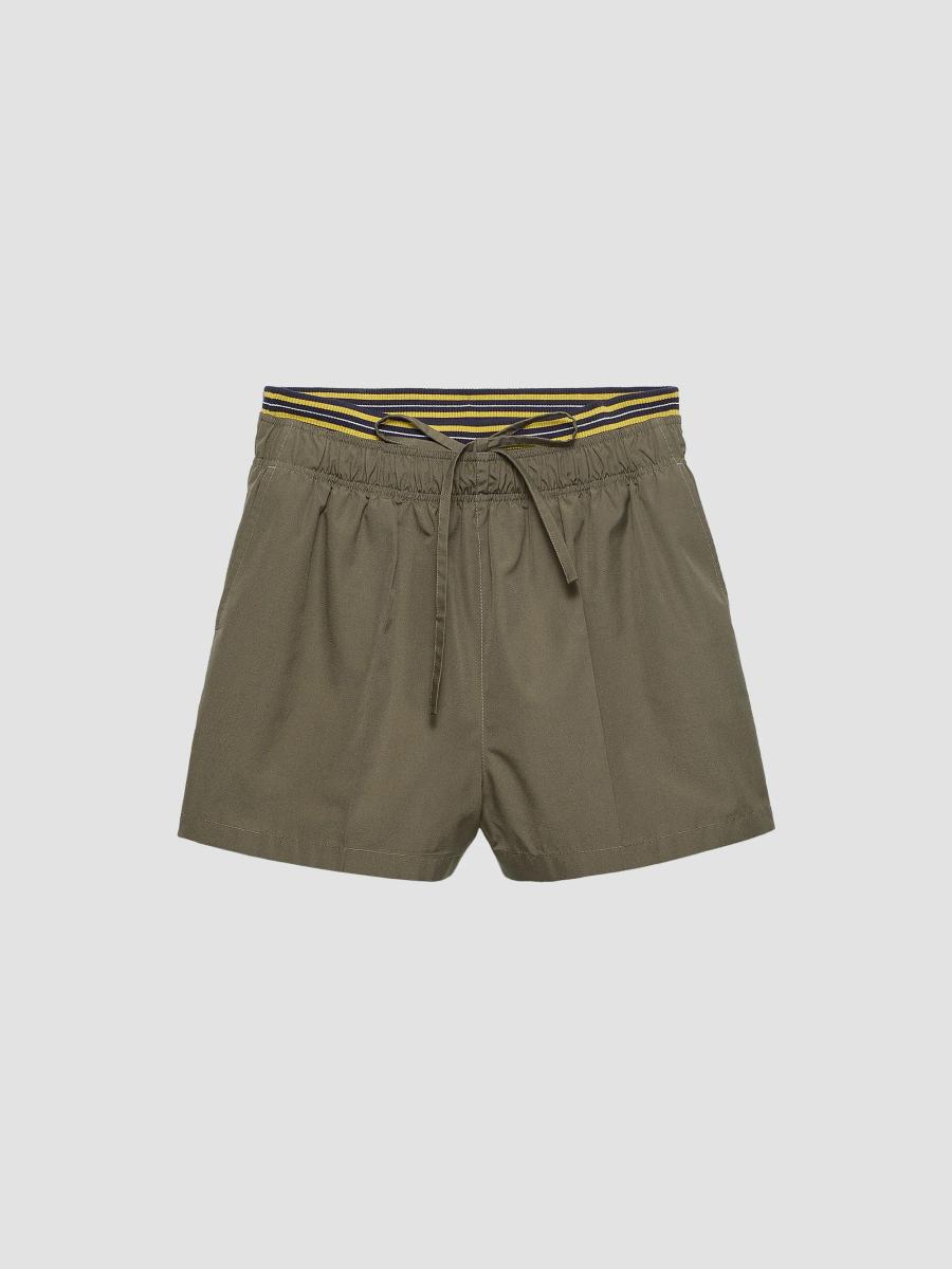 パンツ prada color block slacks short pants Prada Poplin Shorts | Saks Fifth Avenue