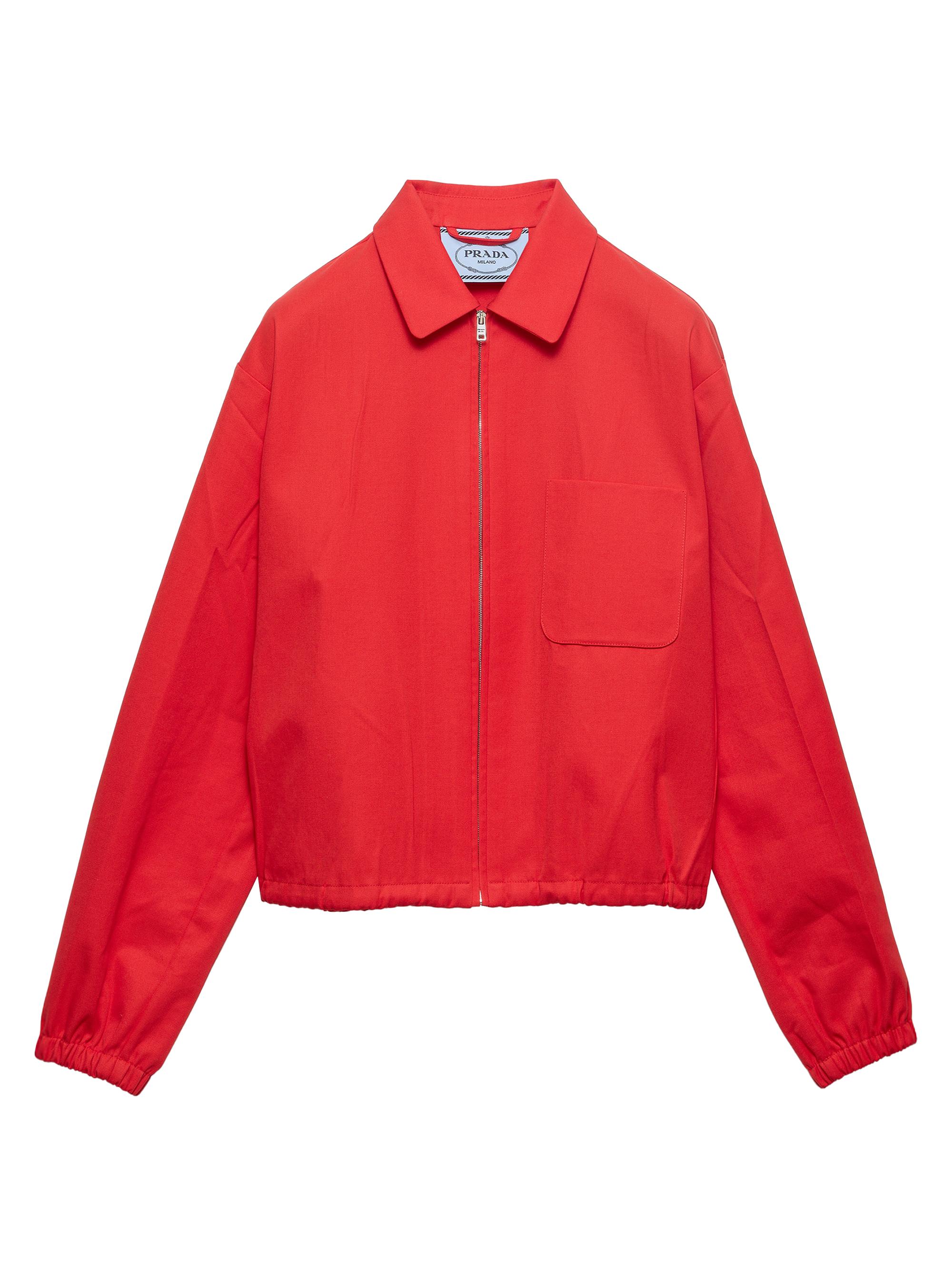 Women's Gabardine Blouson Jacket - Red