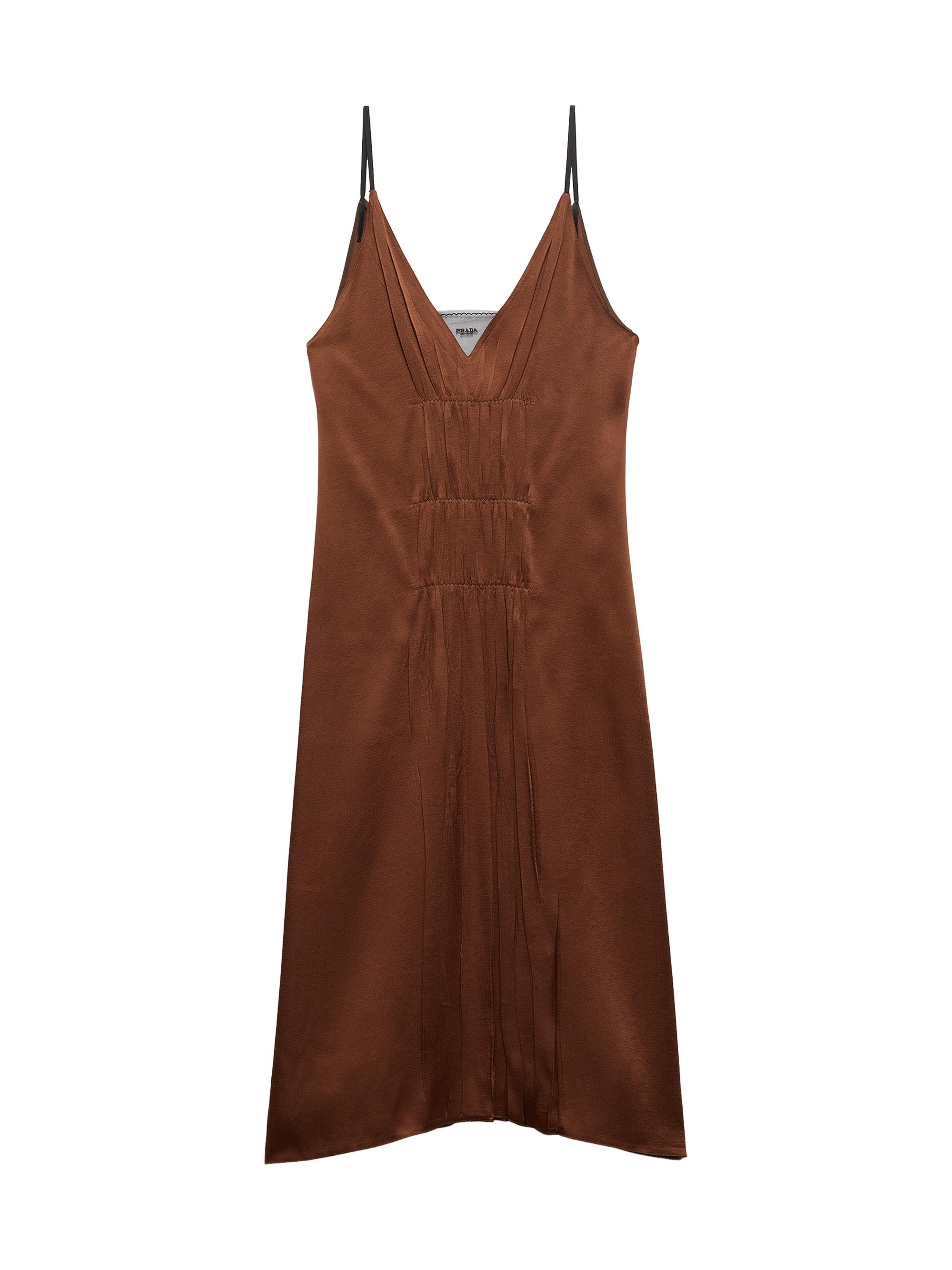 Prada Women's Satin Crepe Dress - Brown