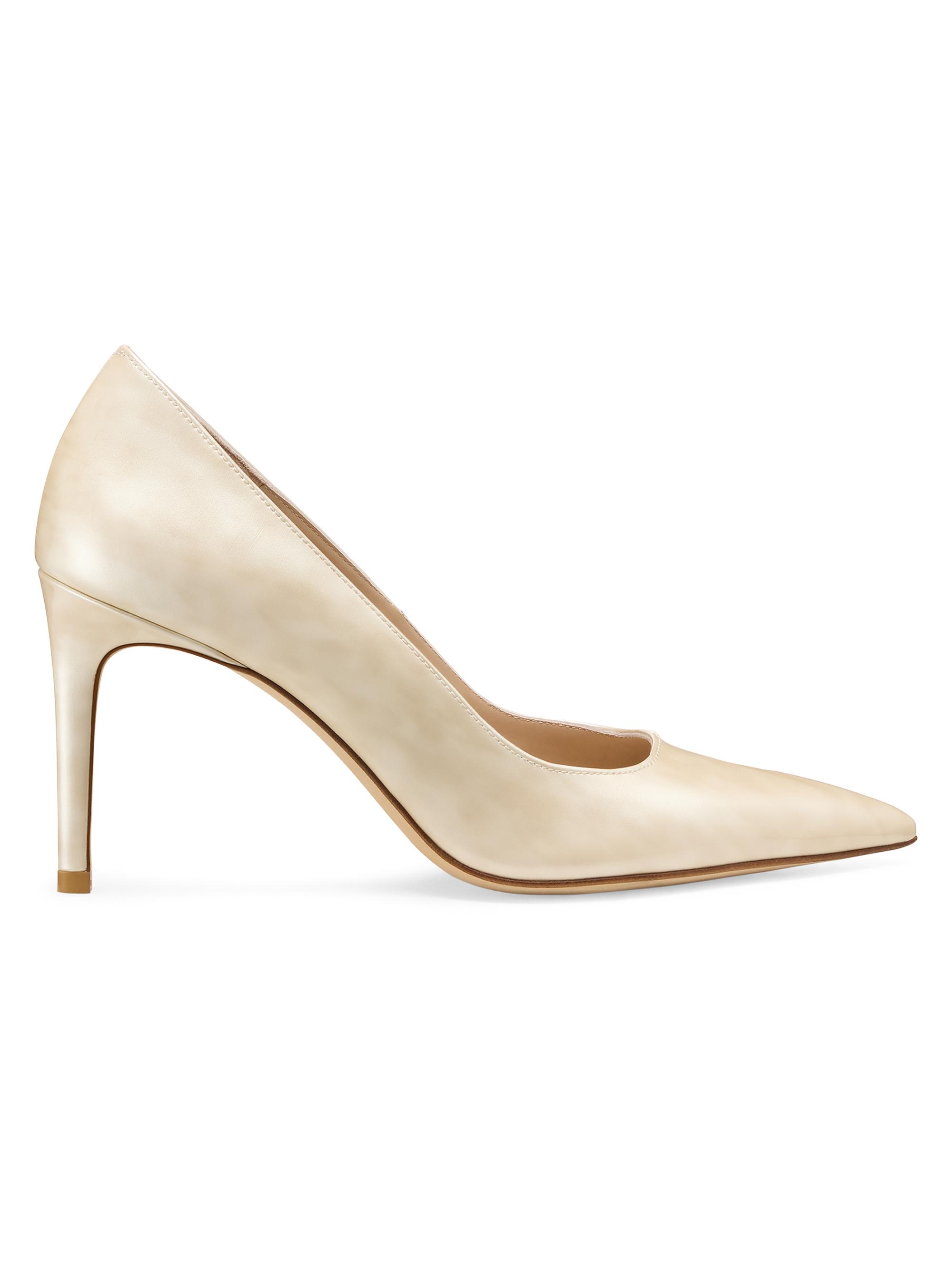 Stuart Weitzman Women's Power 85MM Leather Pumps - Linen