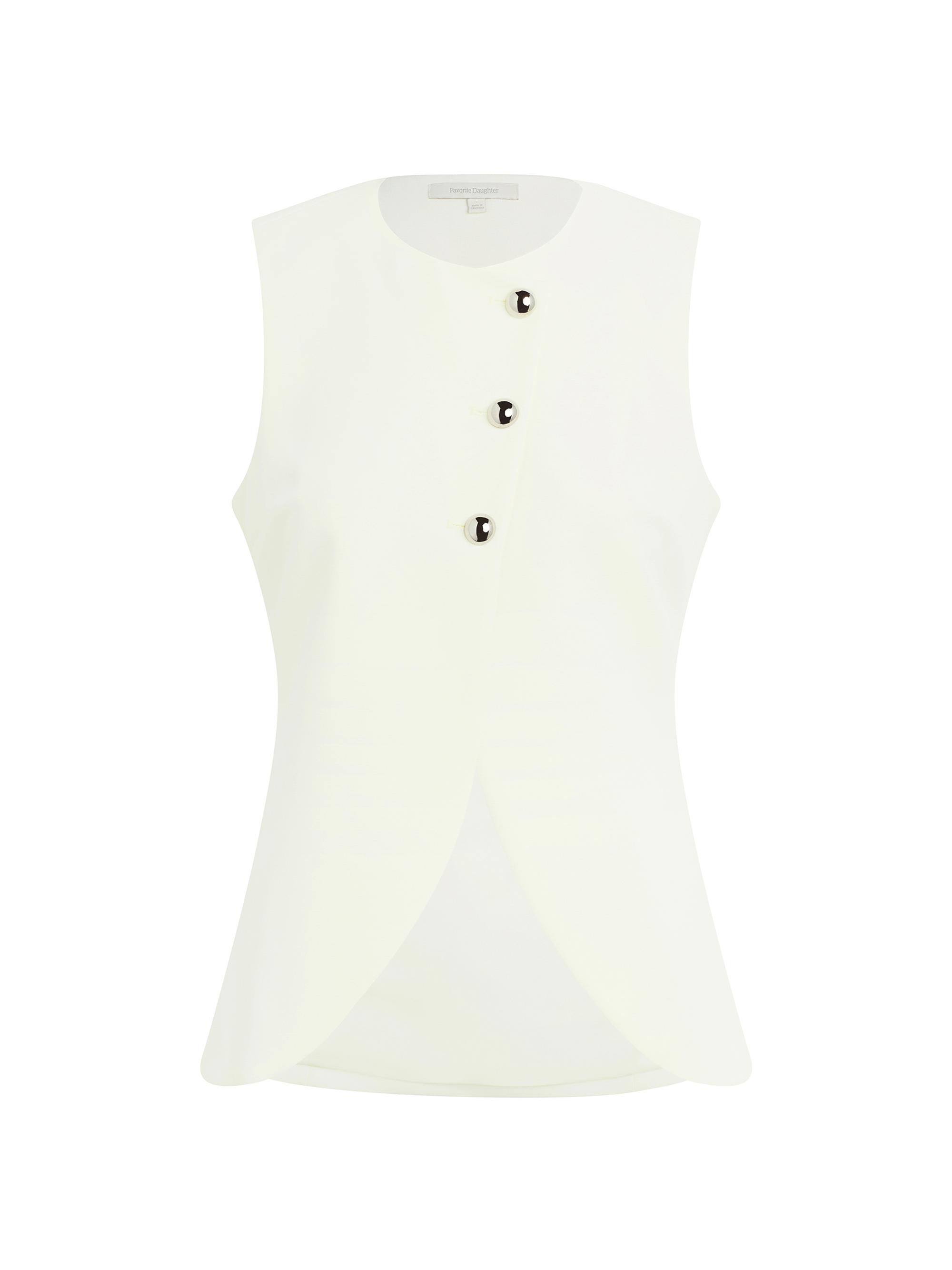 Favorite Daughter Women's The Rachel Asymmetric Vest - Pearl