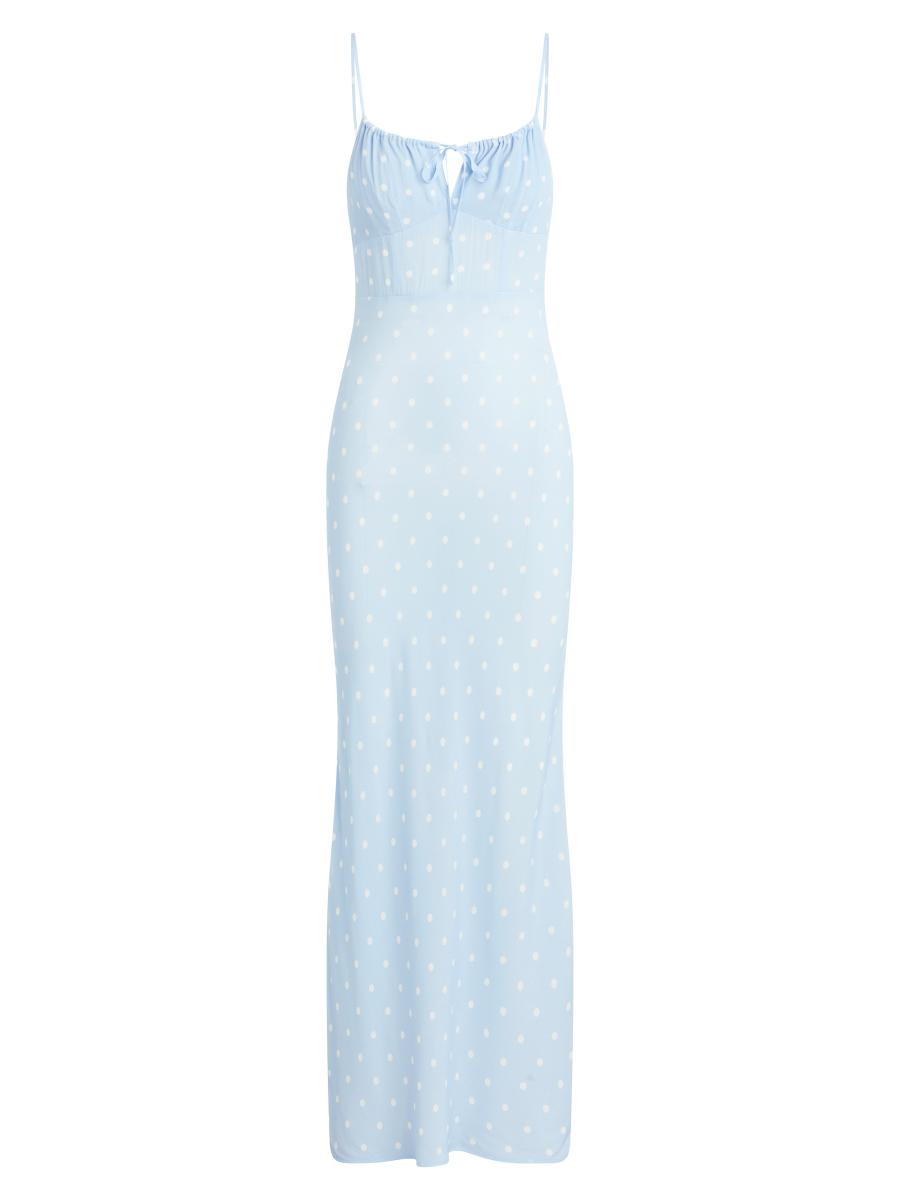 Favorite Daughter Women's The One That Got Away Polka Dot Maxi Dress In Blue