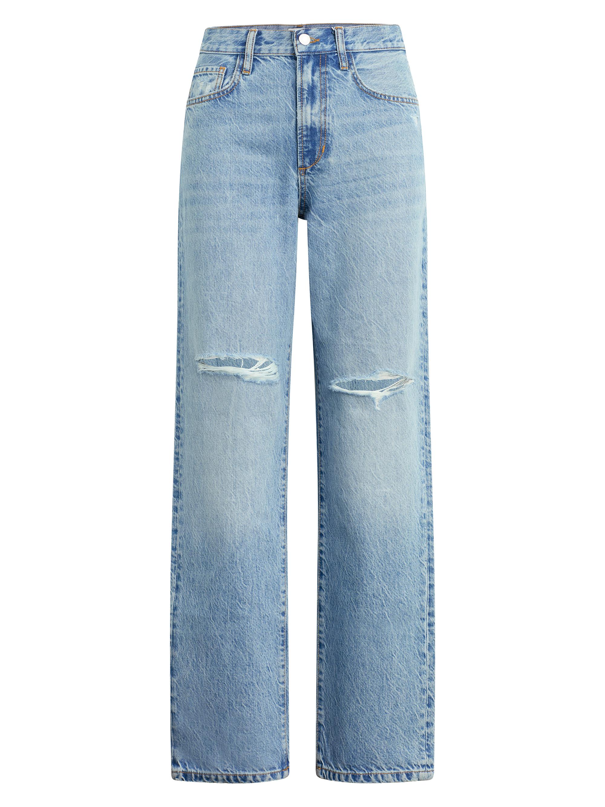 Favorite Daughter Women's The Tommy Slashed-Knee Low-Rise Jeans - Flint