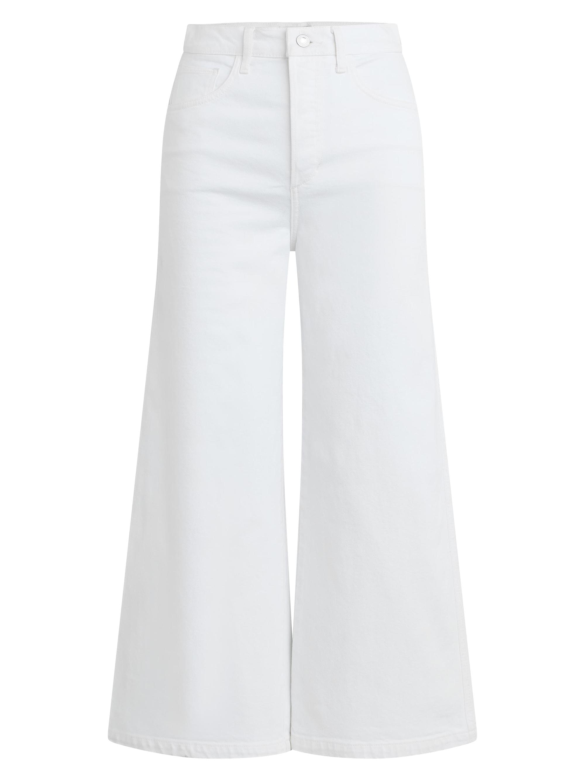 Favorite Daughter Women's Masha Stretch-Cotton Wide-Leg Crop Jeans - White
