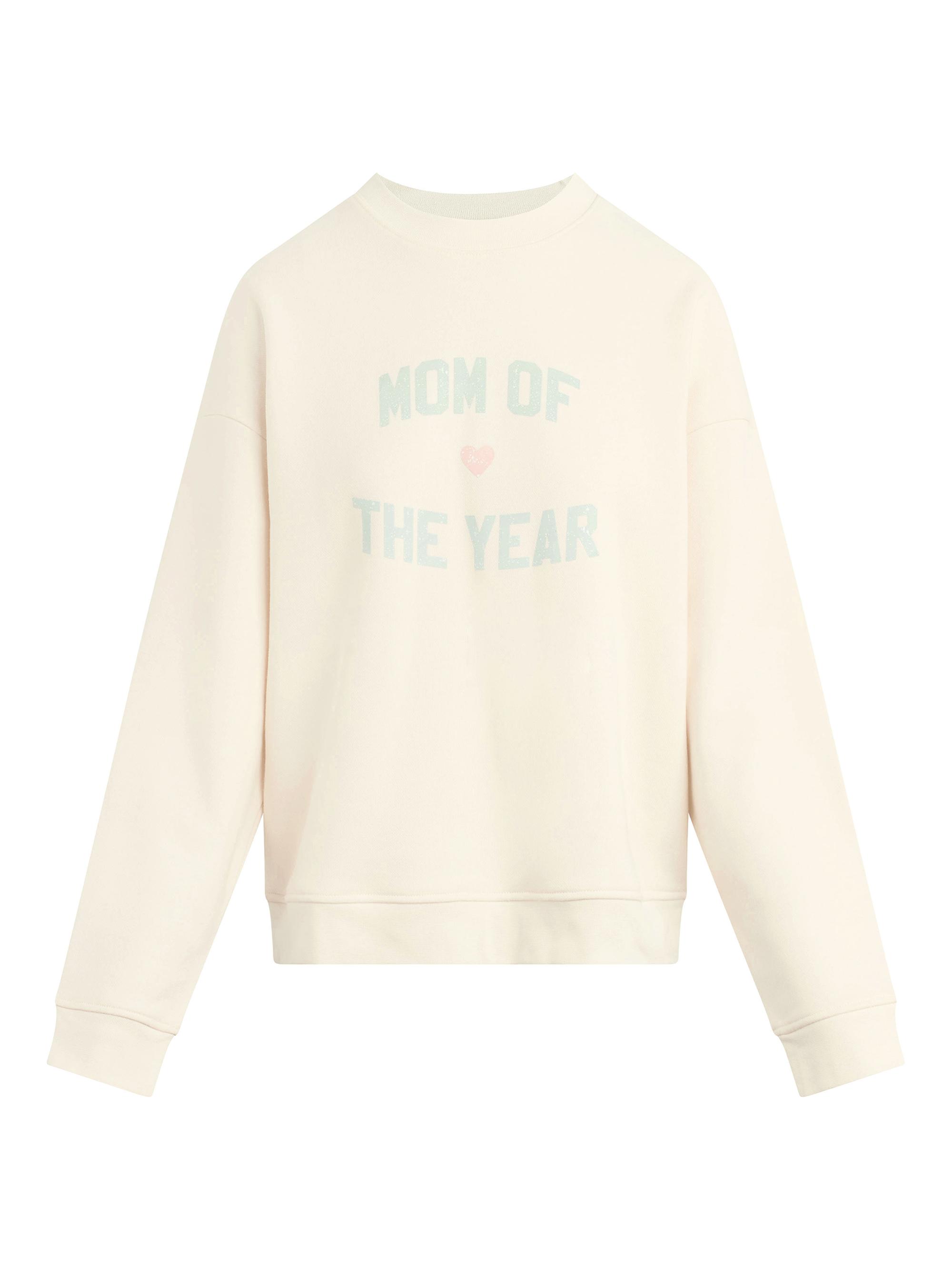 Favorite Daughter Women's The Mom of the Year Graphic Cotton-Blend Sweatshirt - Gardenia Light Sage