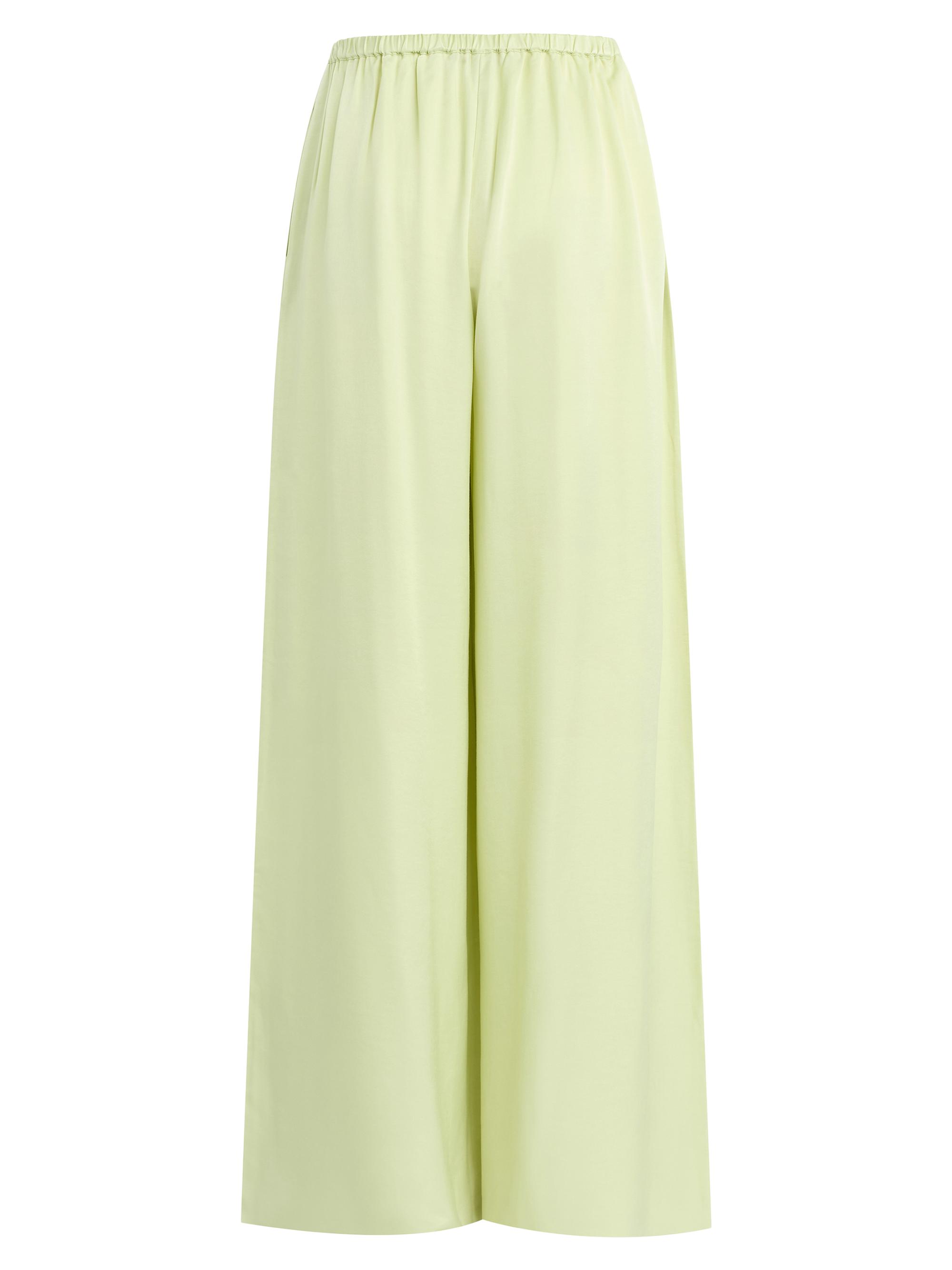 Favorite Daughter Women's The Everything Hammered-Satin Wide-Leg Pants - Green Tea