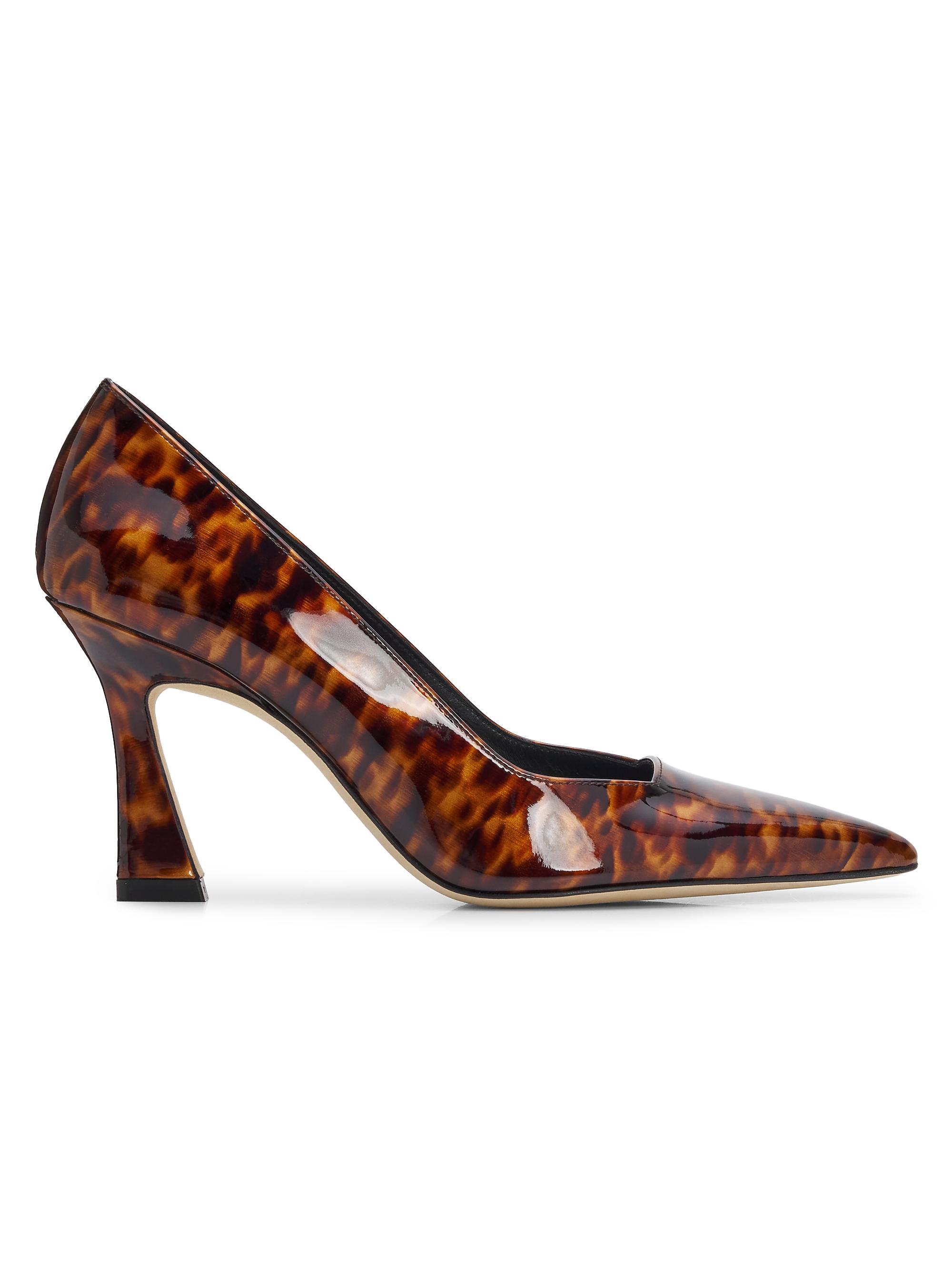 Stuart Weitzman Women's Vinnie 85MM Printed Leather Pumps - Black Multi | Thumbnail 7