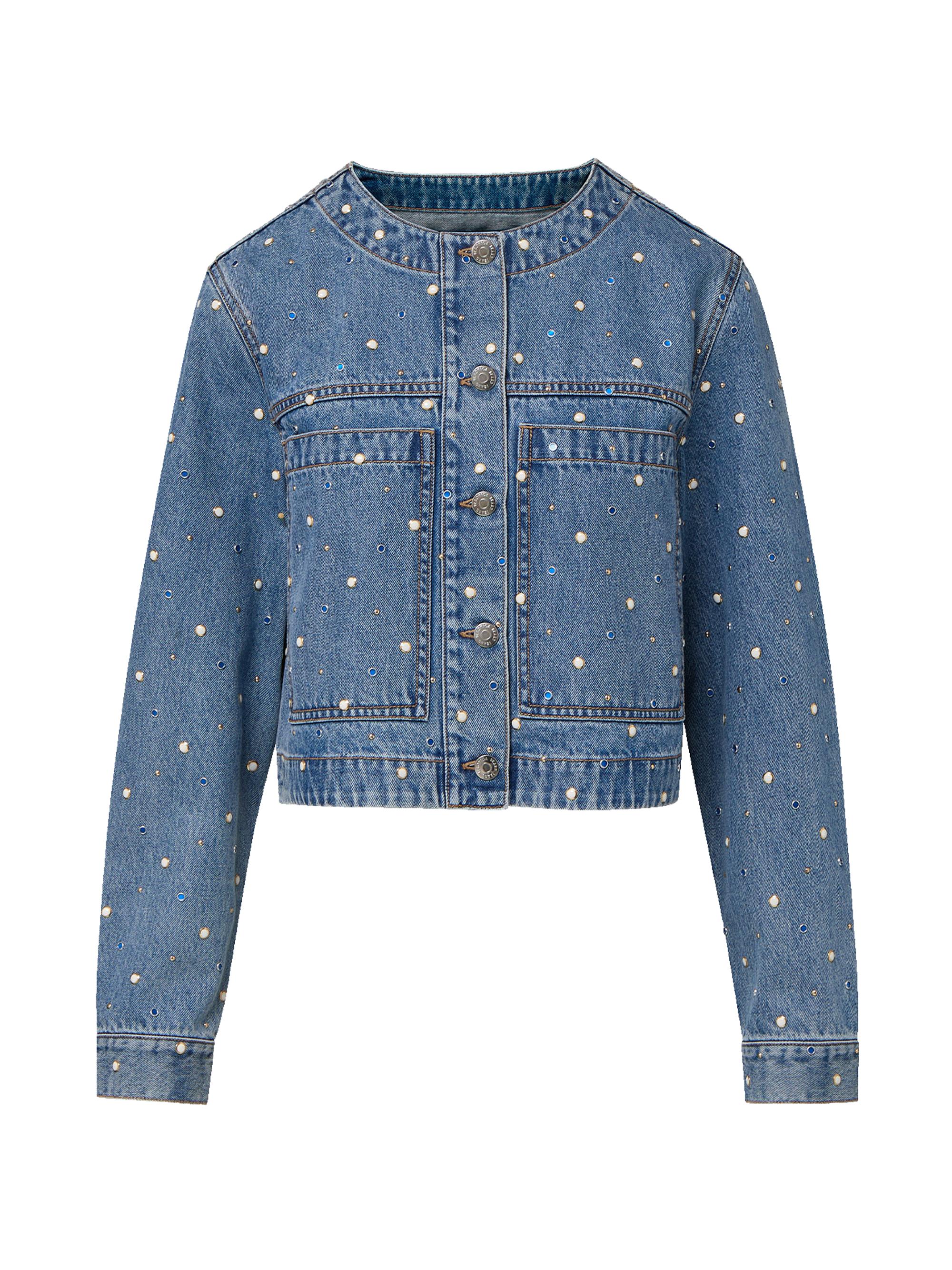 Veronica Beard Zahara Denim Peplum Jacket | Saks Fifth Avenue