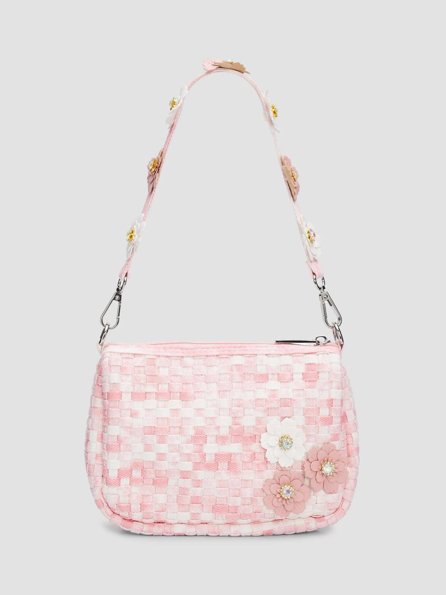 Bari Lynn Girl's Flower Appliqué Weave Shoulder Bag | Saks Fifth