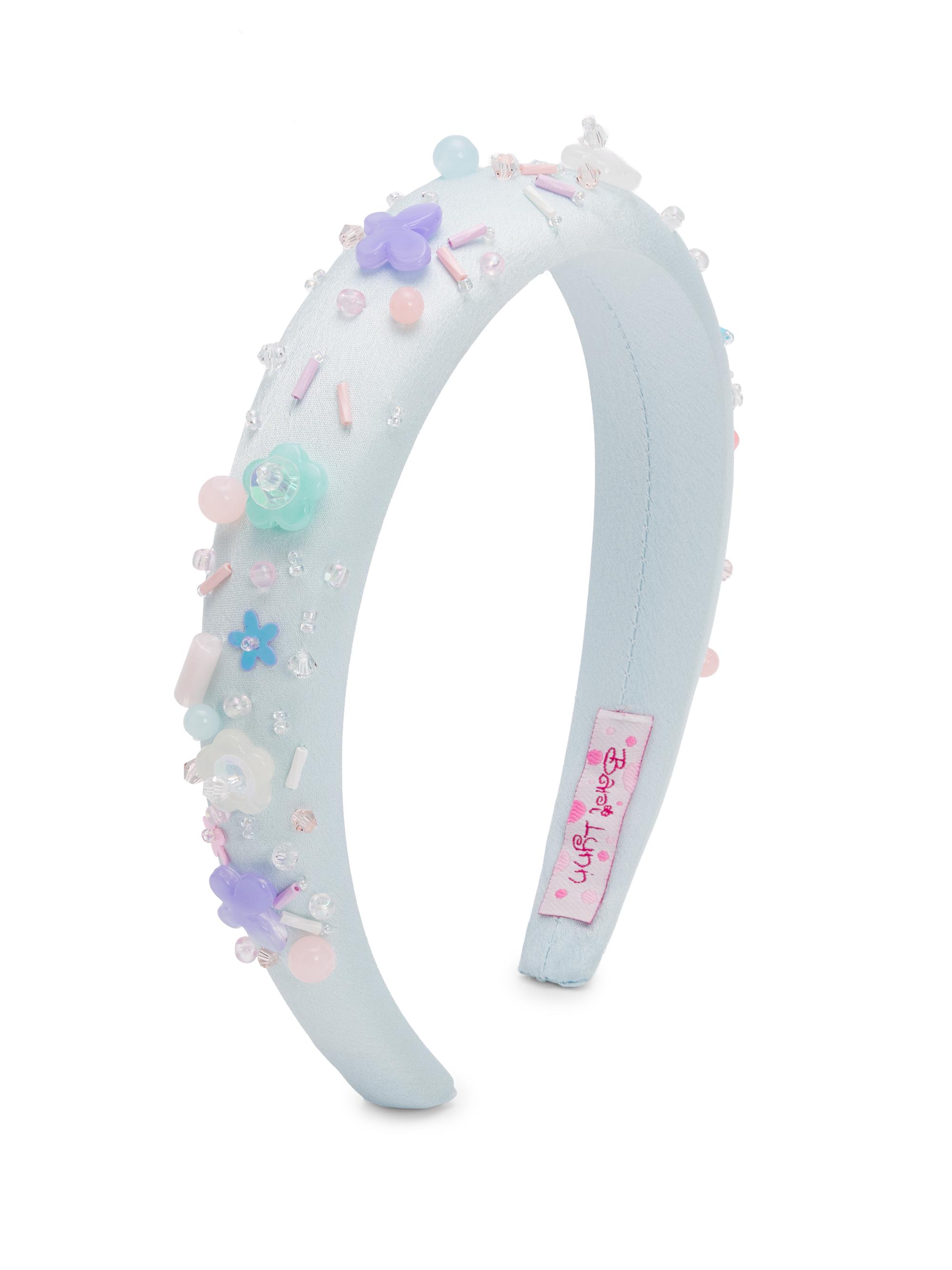 Bari Lynn Girl's Embellishments Puffy Headband - Blue
