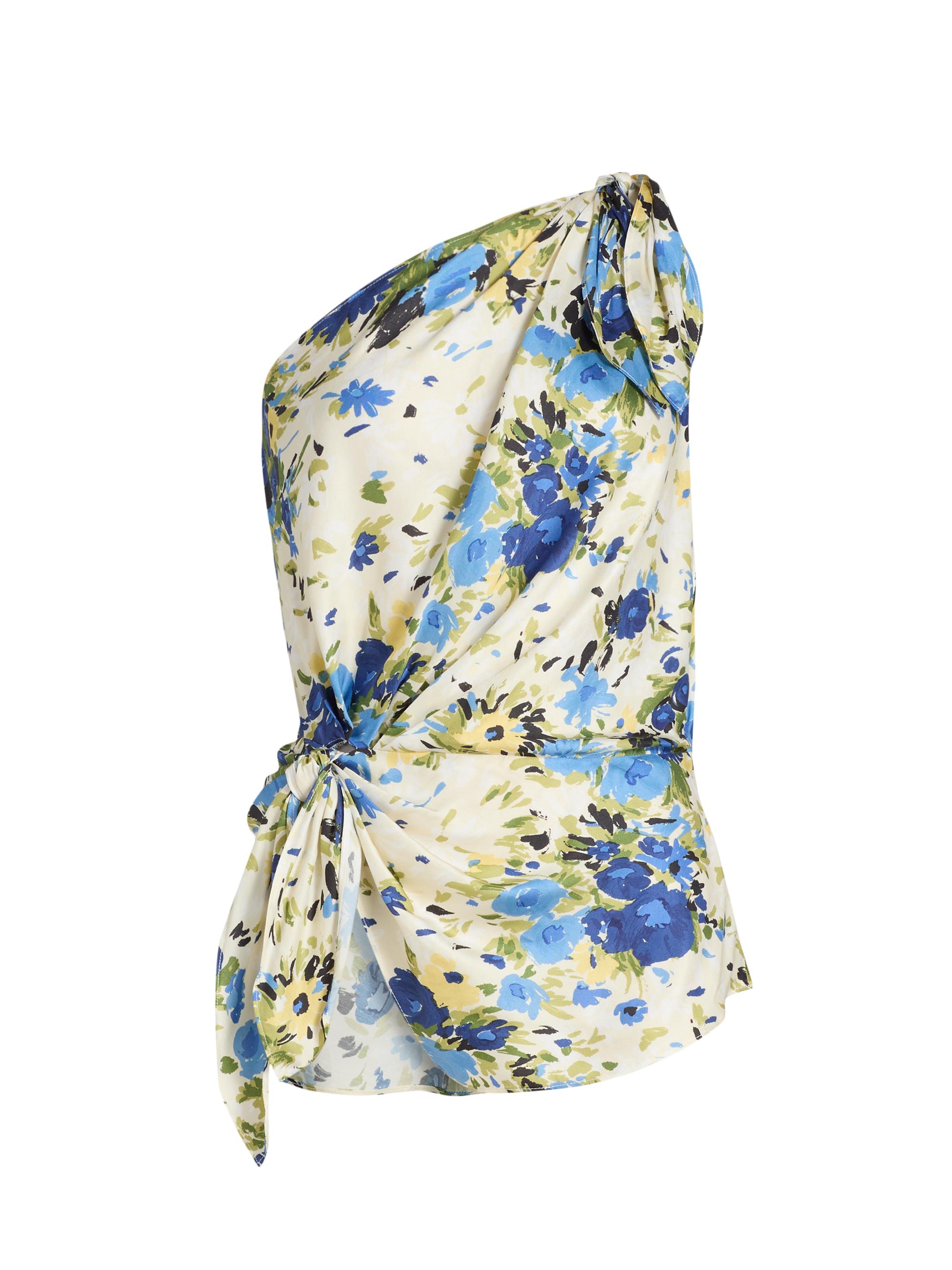 A.L.C. Women's Eliana Floral Tie-Detail Top - Butter Capri Multi