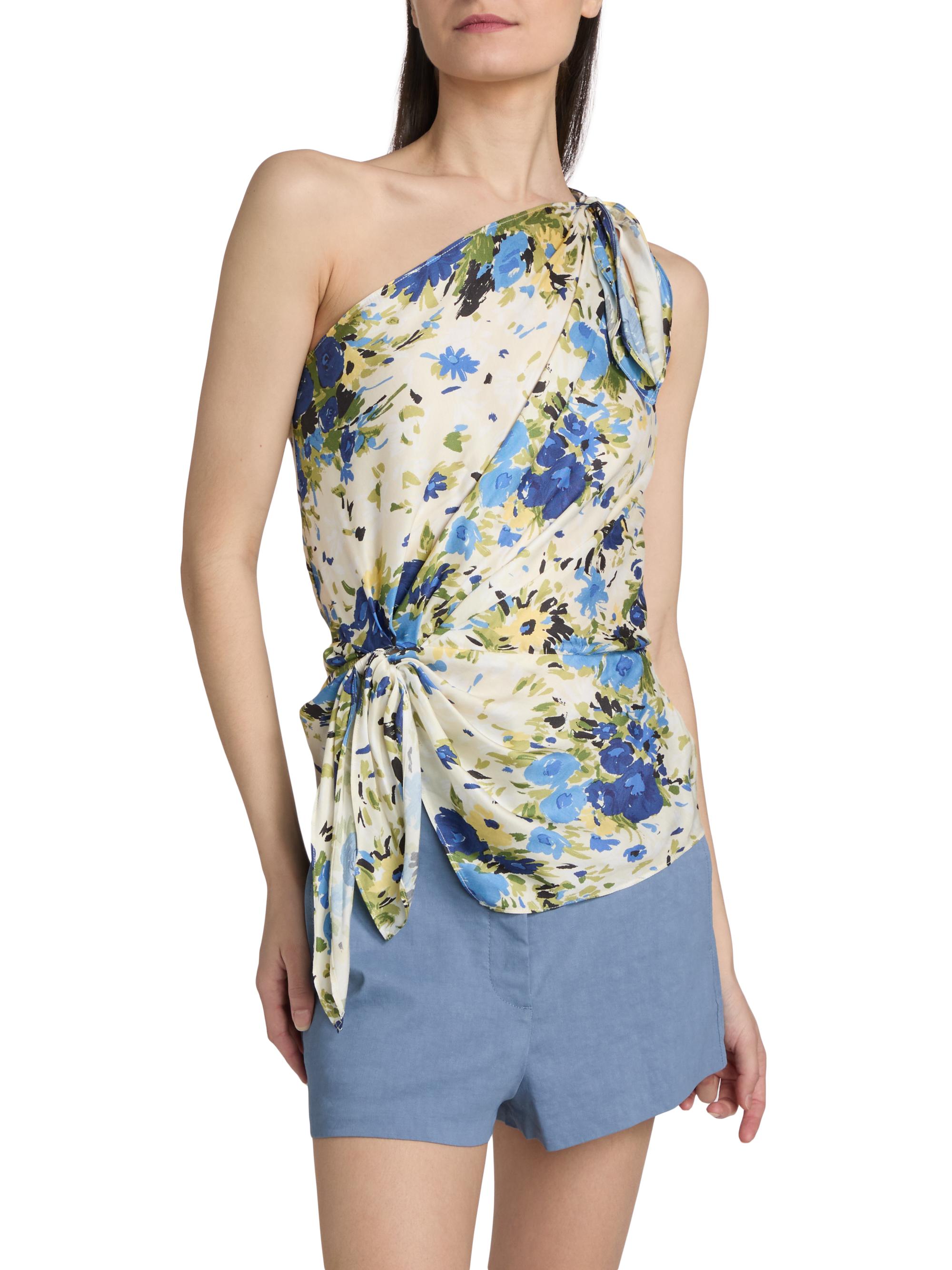 A.L.C. Women's Eliana Floral Tie-Detail Top - Butter Capri Multi | Thumbnail 3