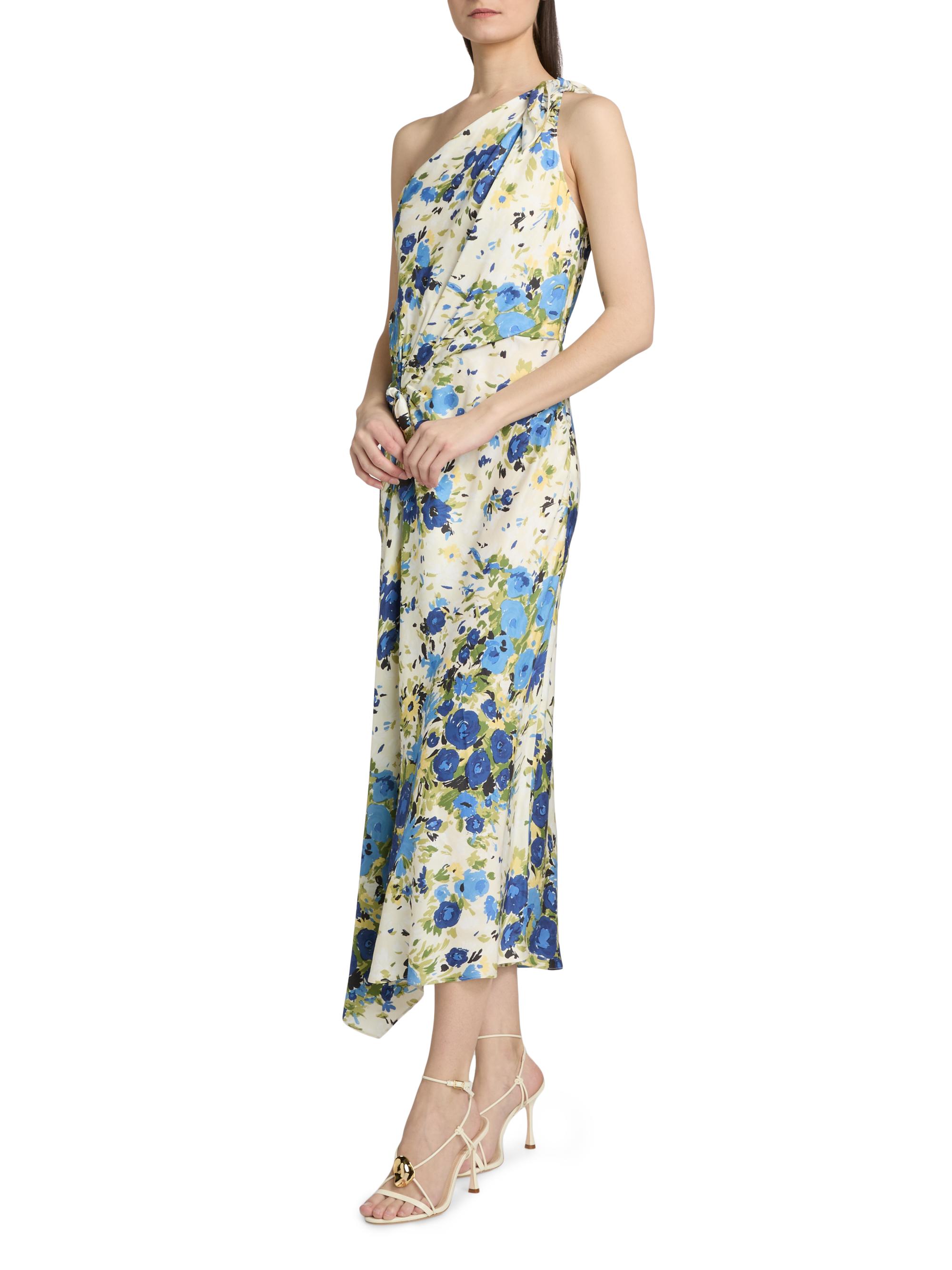 A.L.C. Women's Eliana Floral One-Shoulder Midi-Dress - Butter Capri Multi | Thumbnail 4