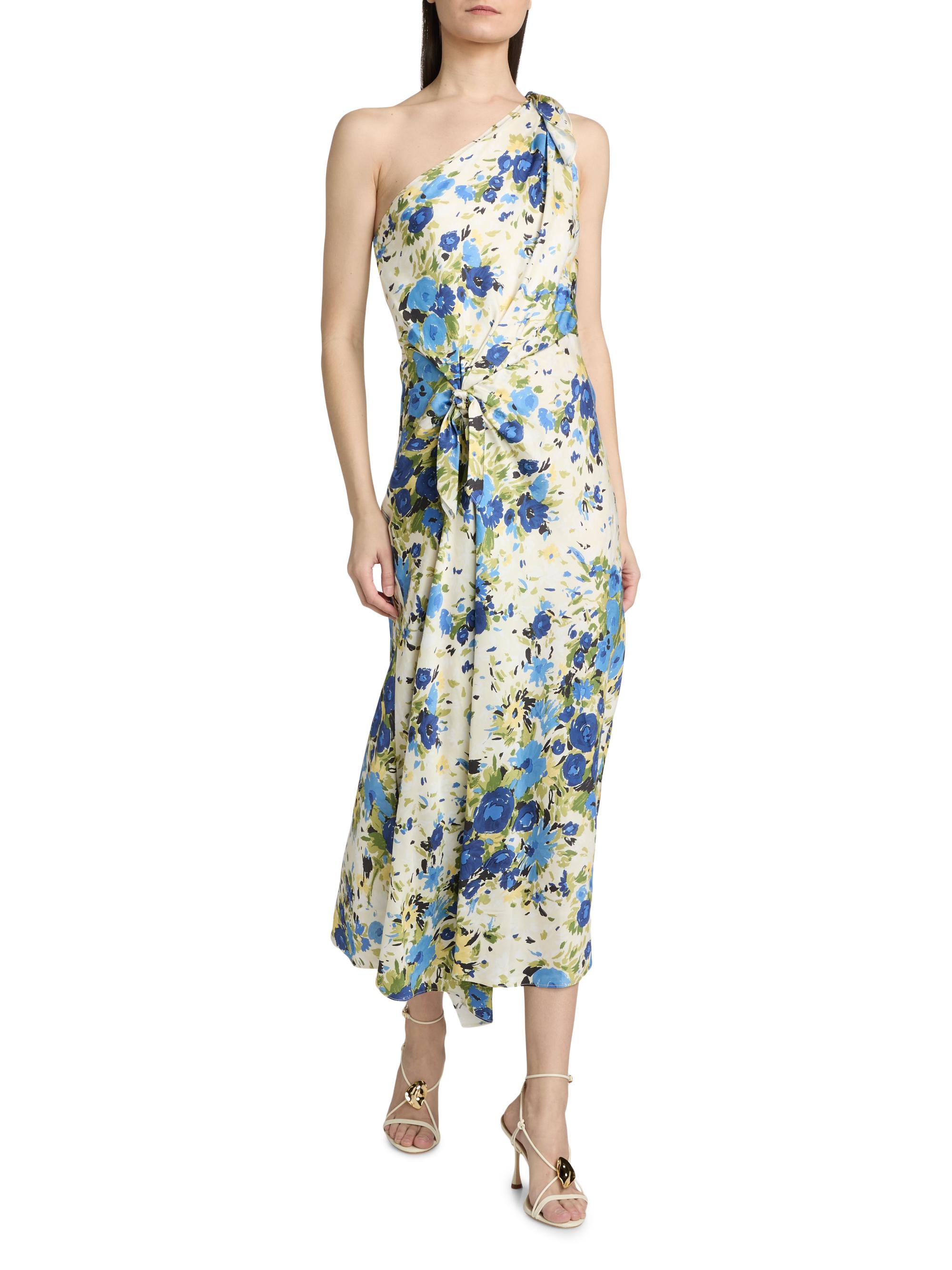 A.L.C. Women's Eliana Floral One-Shoulder Midi-Dress - Butter Capri Multi | Thumbnail 2