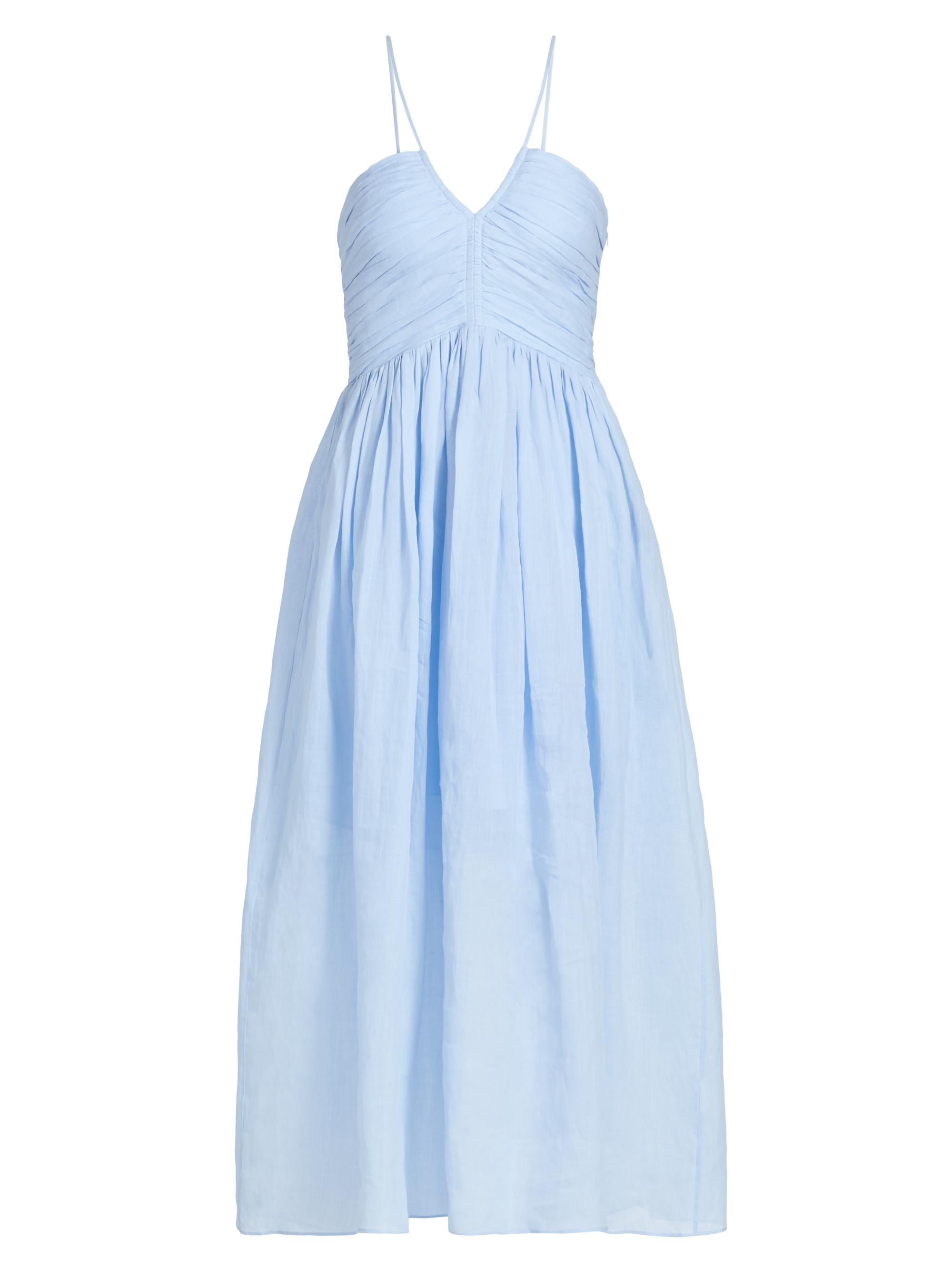 A.L.C. Women's Rumi Ruched Midi-Dress - Sky Blue | Thumbnail 8