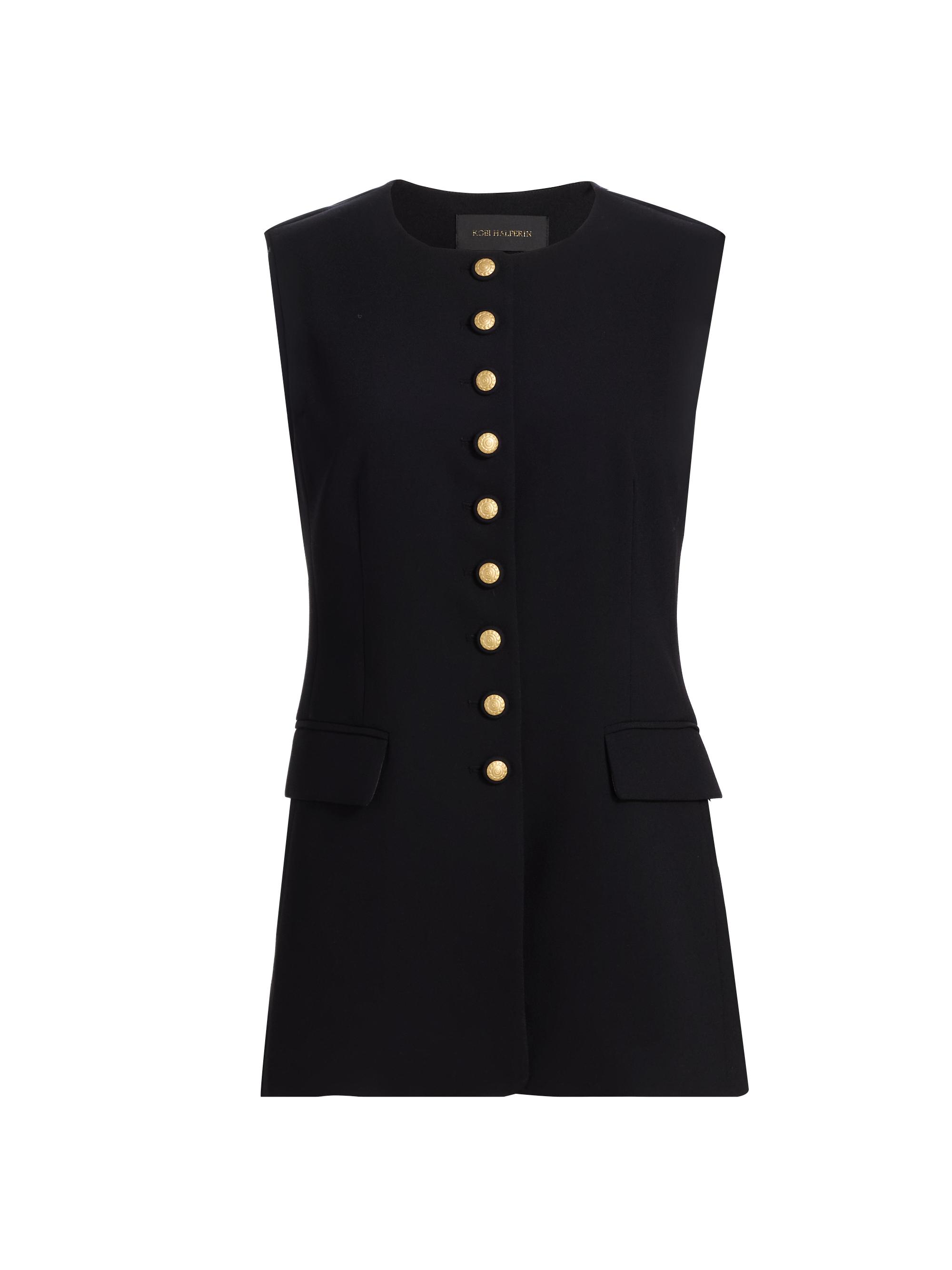 Kobi Halperin Women's Kim Longline Tailored Vest - Black