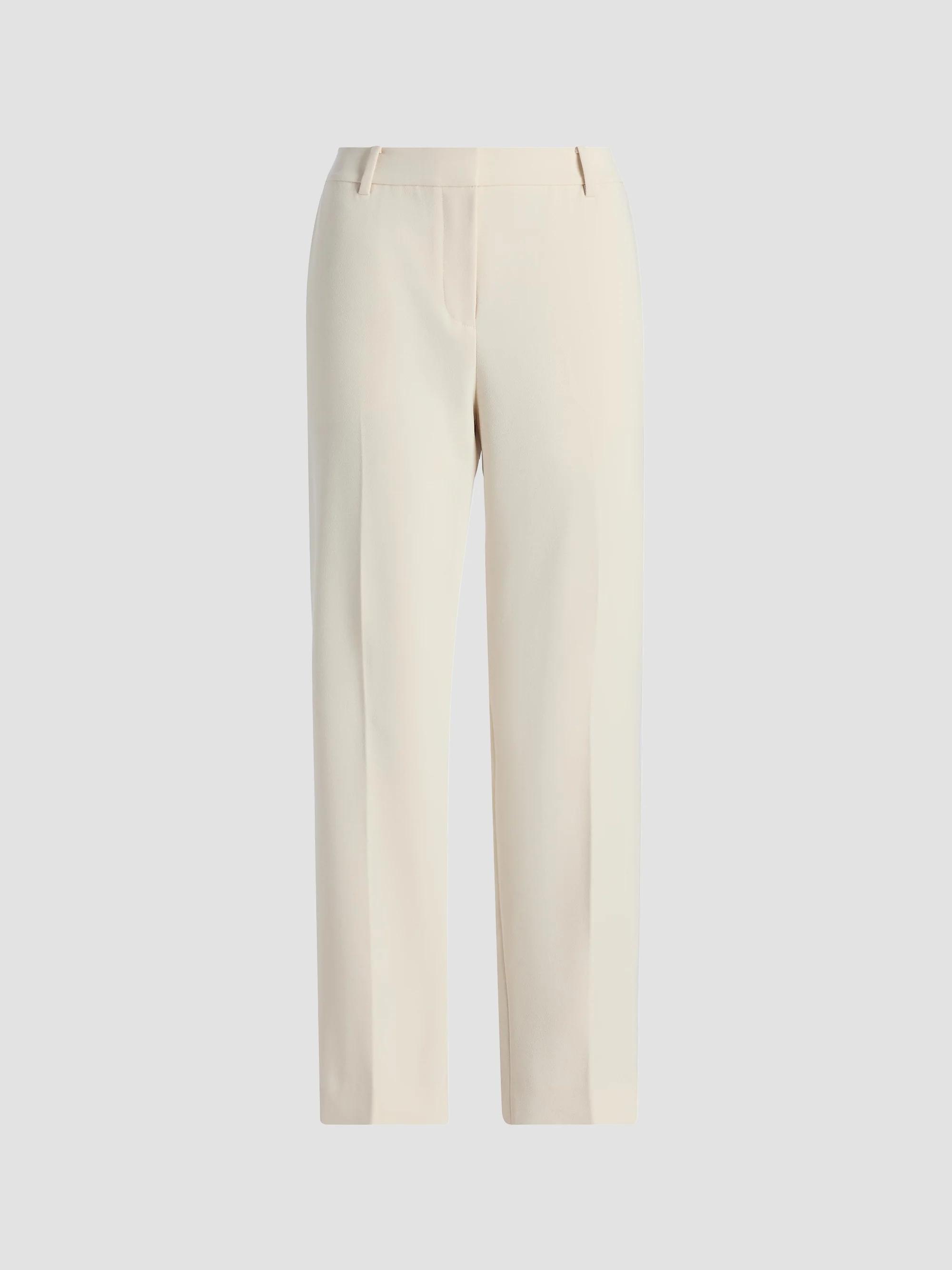 Kobi Halperin Women's Gloria Crepe Straight-Leg Pants - Ecru - Size 12