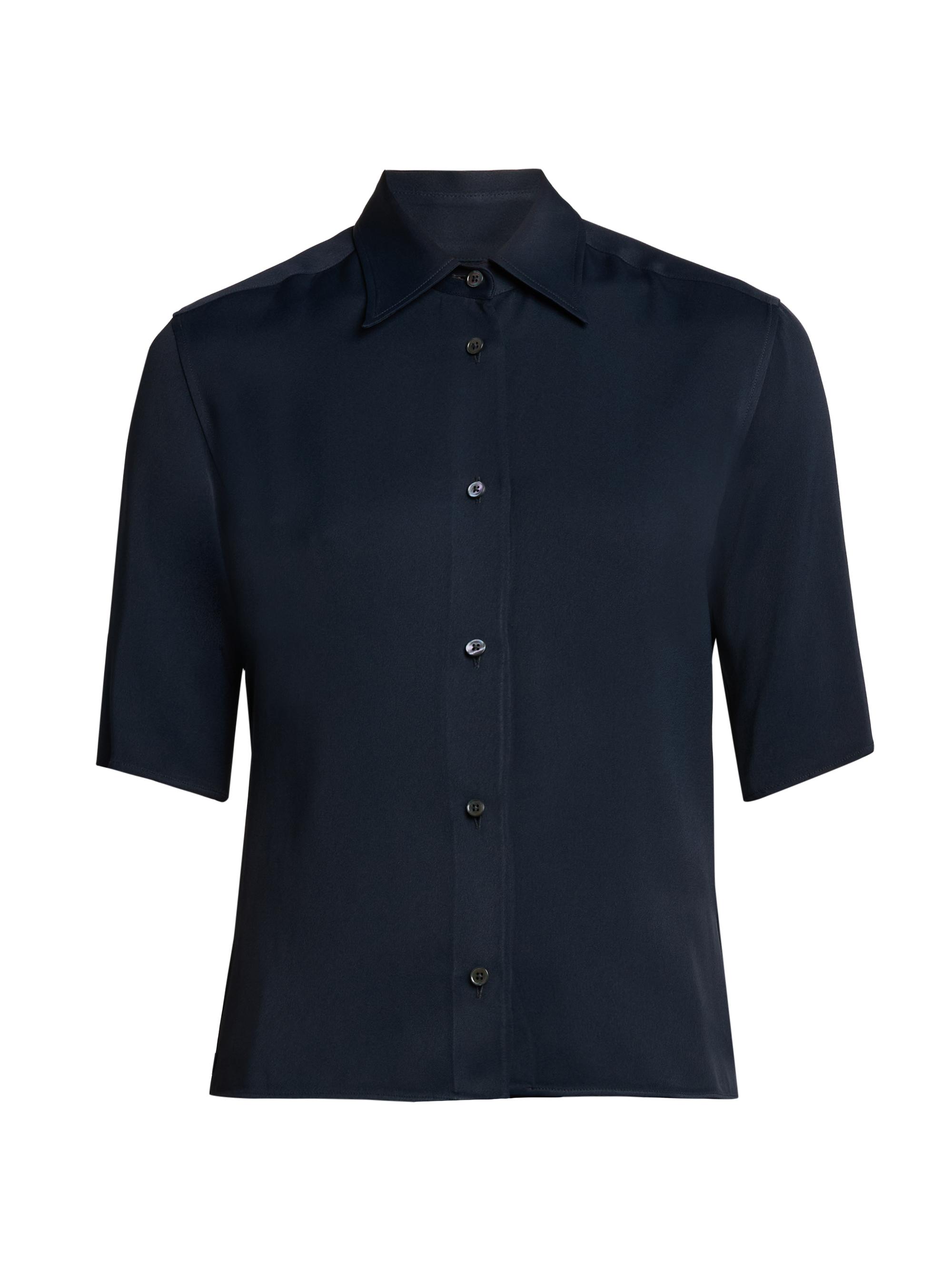 Jil Sander Women's Sable Short-Sleeve Shirt - Midnight